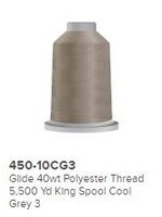 Glide Glide 40wt Polyester Thread 5,500 yd King Spool Cool Grey 3 # 450-10CG3