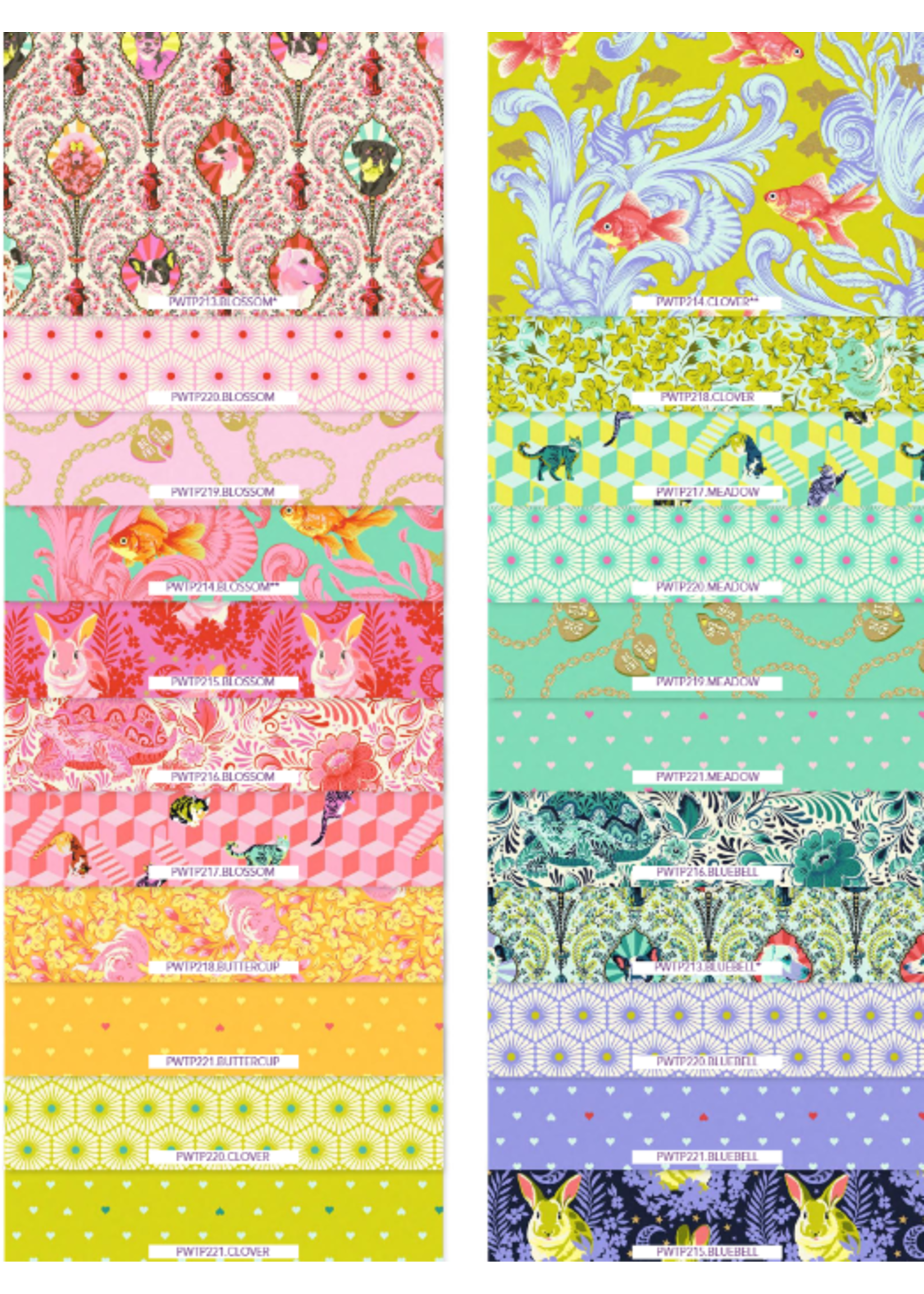 Tula Pink Tula Pink - Besties - 2.5in/6.35cm - Jelly Roll - 40pcs