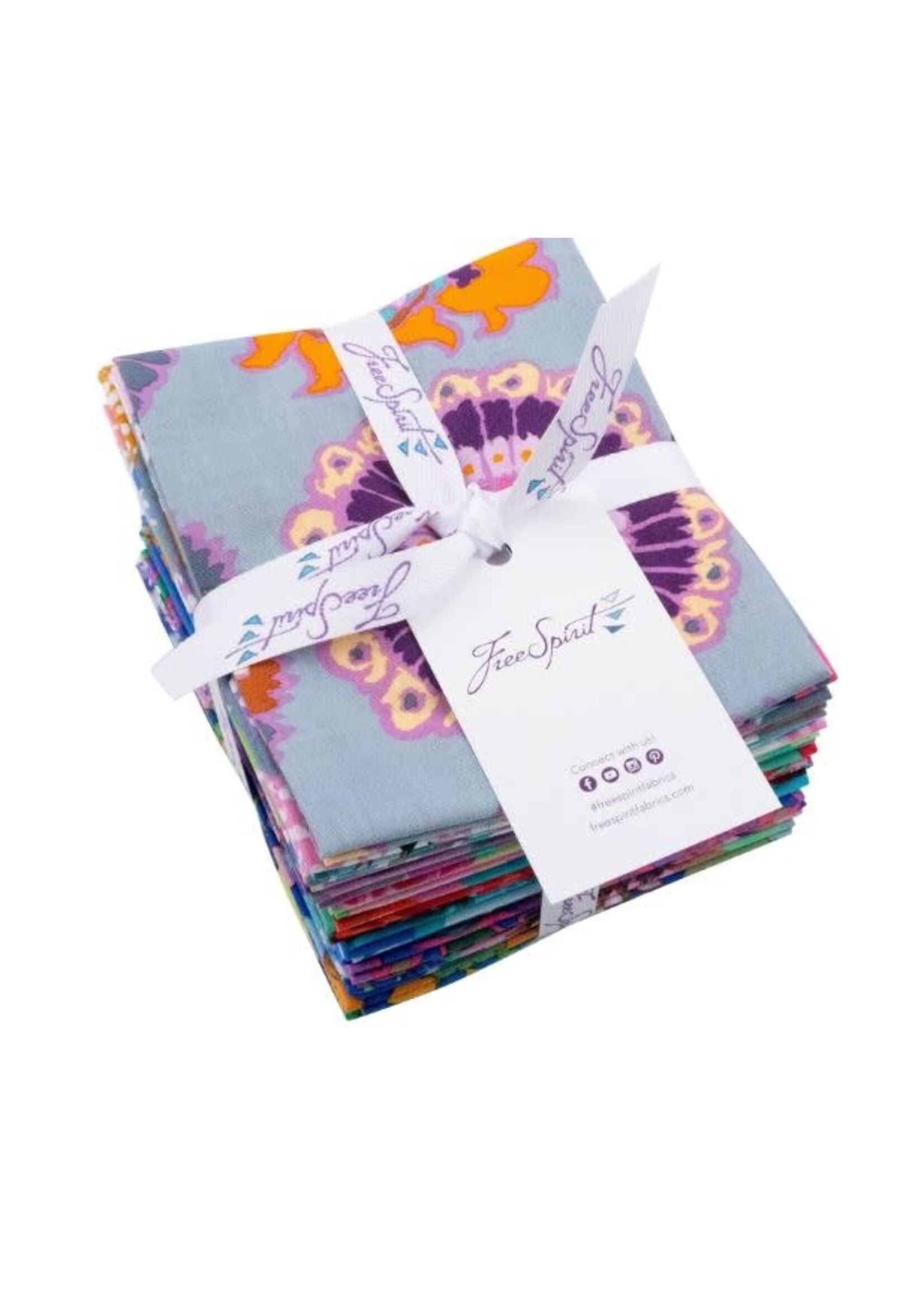 FreeSpirit Fabrics Lighter Feb 2023- Kaffe Fassett - 20x18in/50.8x45.72cm Squares - Fat Quarter Pack - 20 pcs