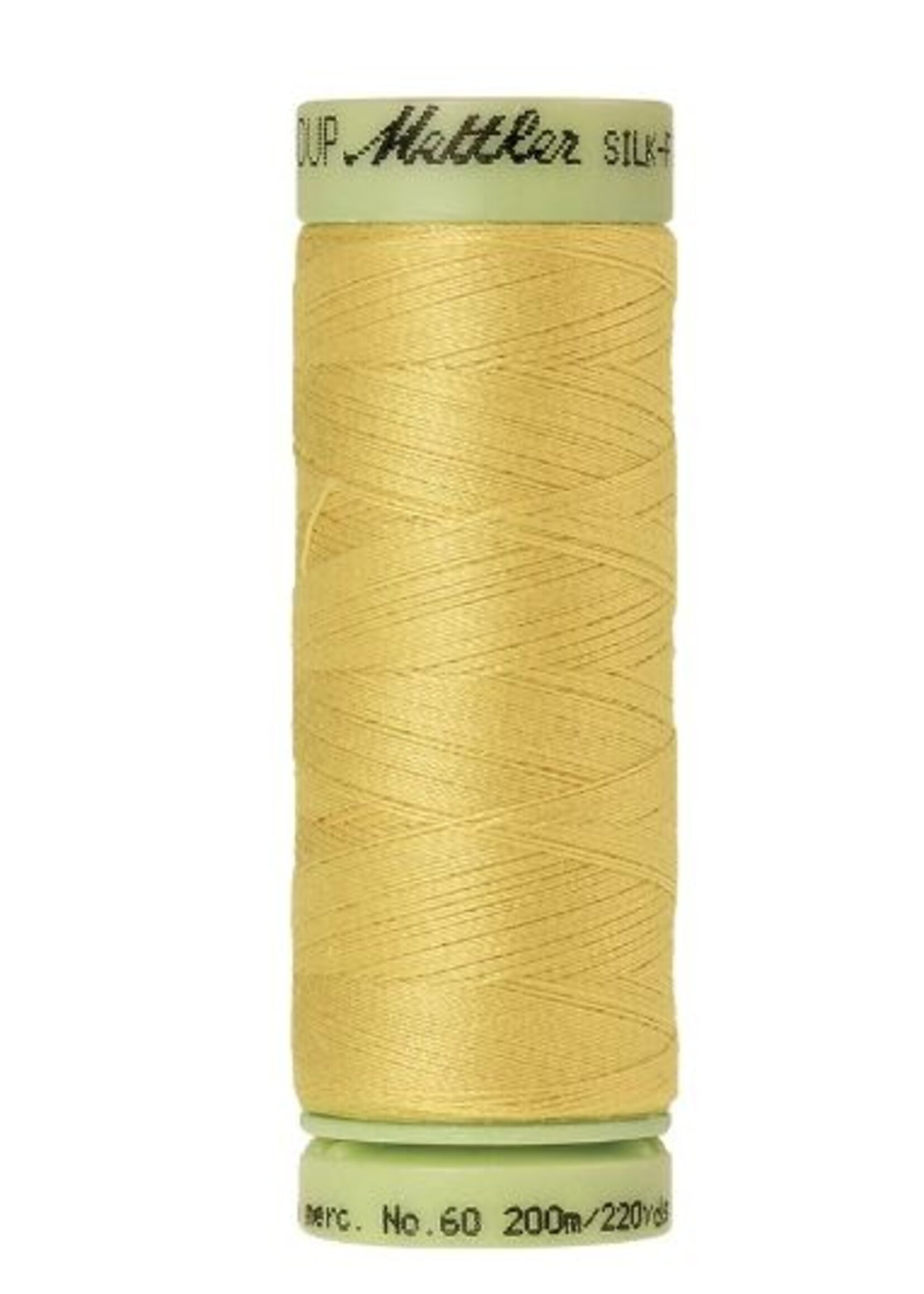 Mettler Threads Mettler – Cotton Thread – Silk Finish – 200m/220yds - Lemon Peel #0115