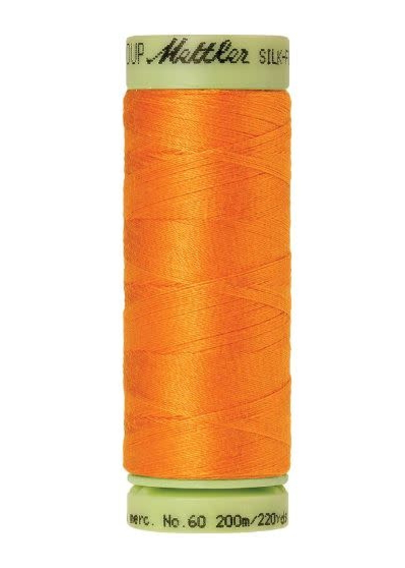 Mettler Threads Mettler – Cotton Thread – Silk Finish – 200m/220yds - Pumpkin #0122