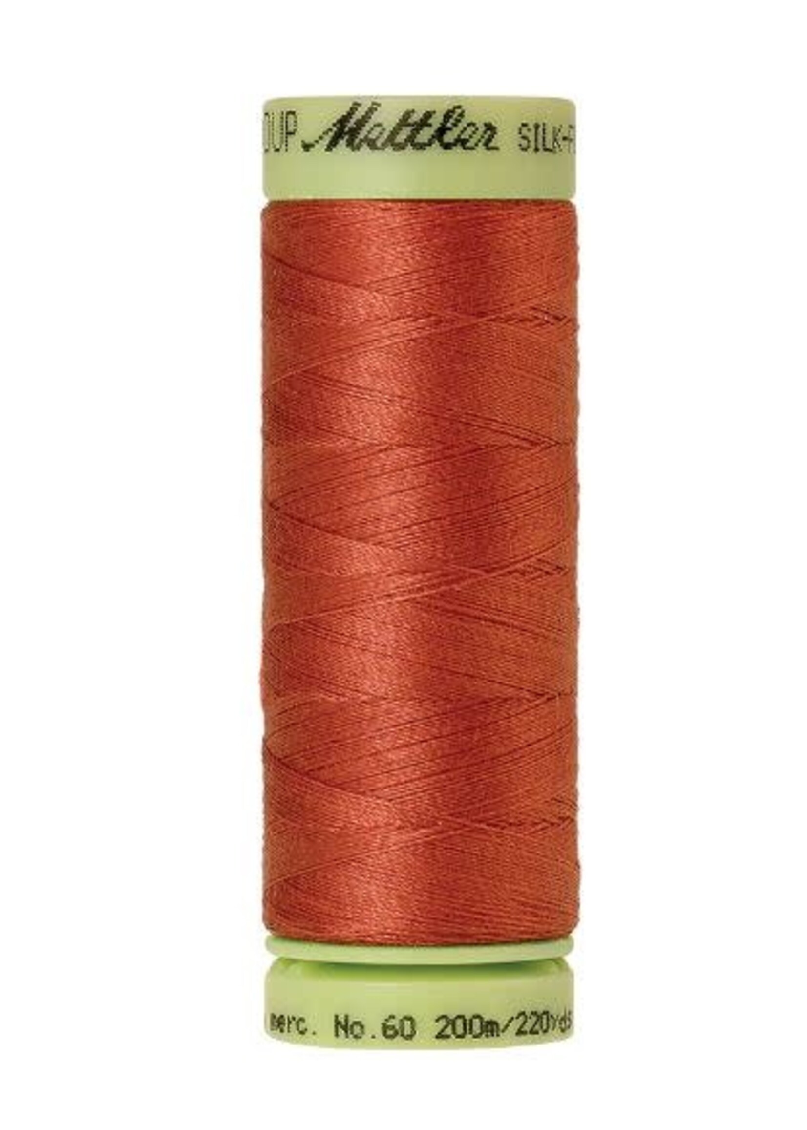 Mettler Threads Mettler Silk-Finish 60wt Solid Cotton Thread 220yd/200M #1288 Reddish Ocre