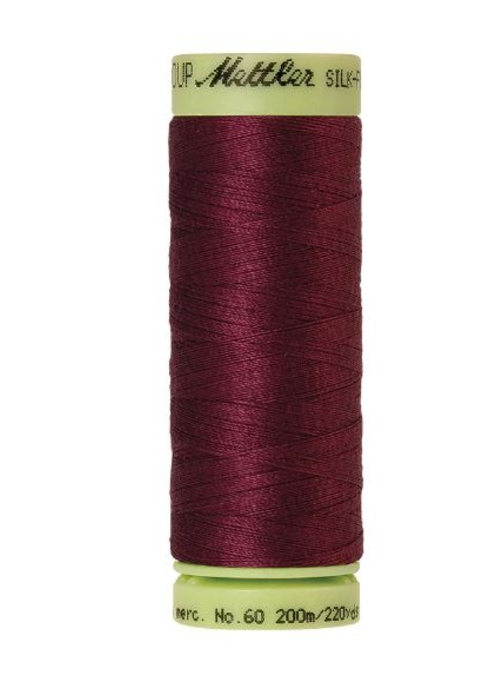 Mettler Threads Mettler Silk Finish 60wt sol;id cotton thread  220ys/200m #1461 Claret