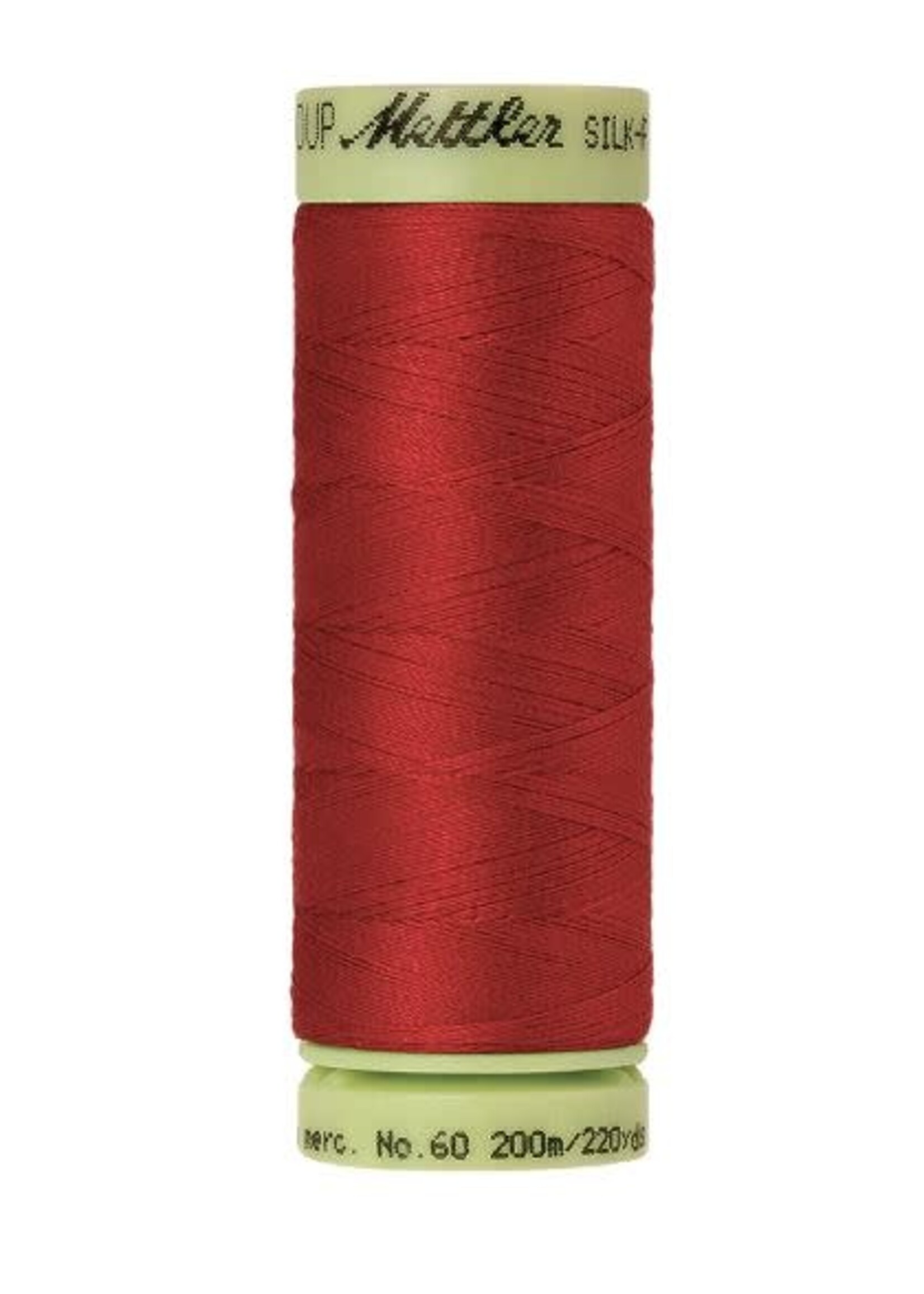 Mettler Threads Mettler Silk-Finish 60wt Solid Cotton Thread 220yd/200M #0504 Country Red