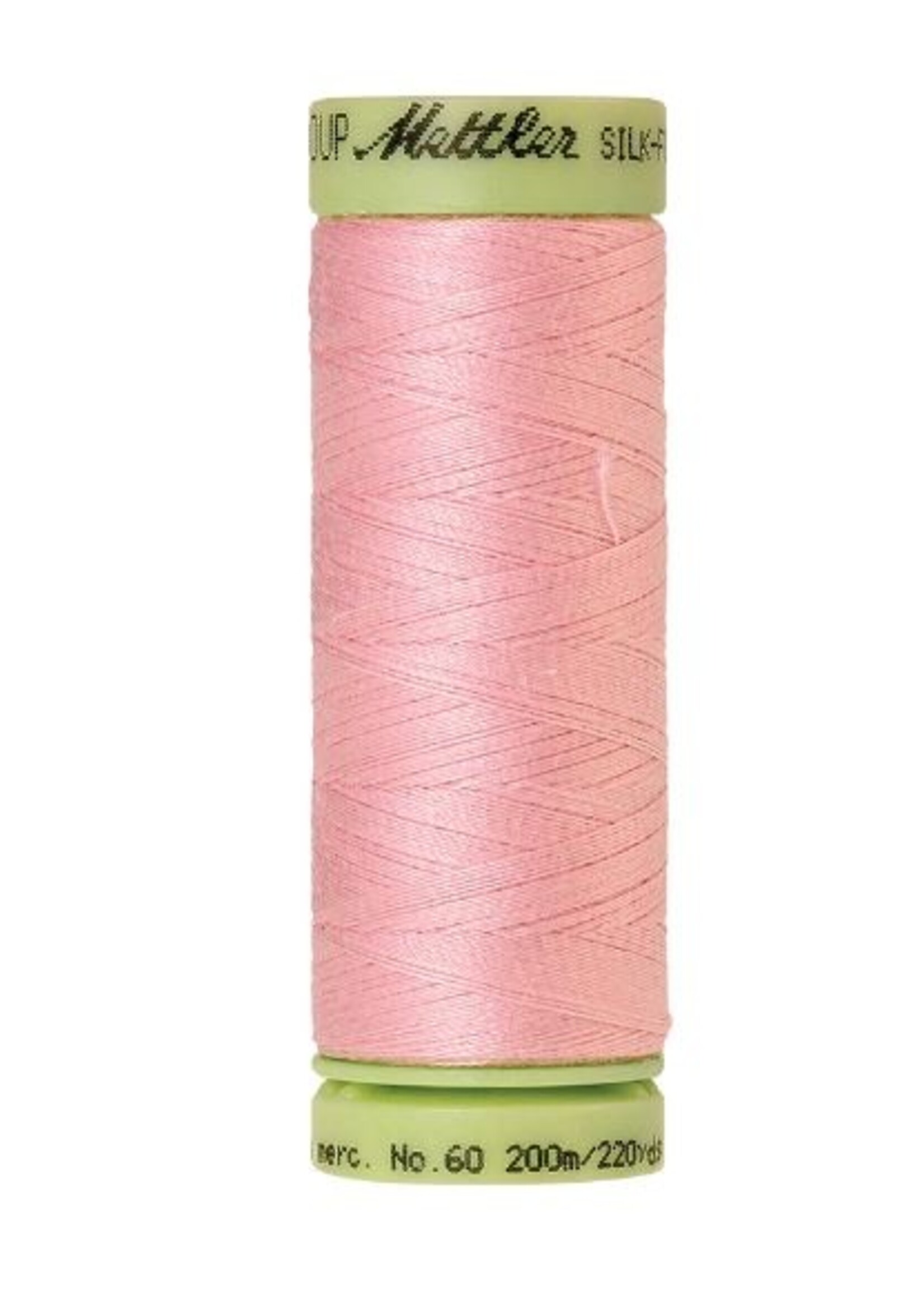 Mettler Threads Mettler Silk Finish 60wt solid cotton thread 220yd/299m #1063 Tea Rose