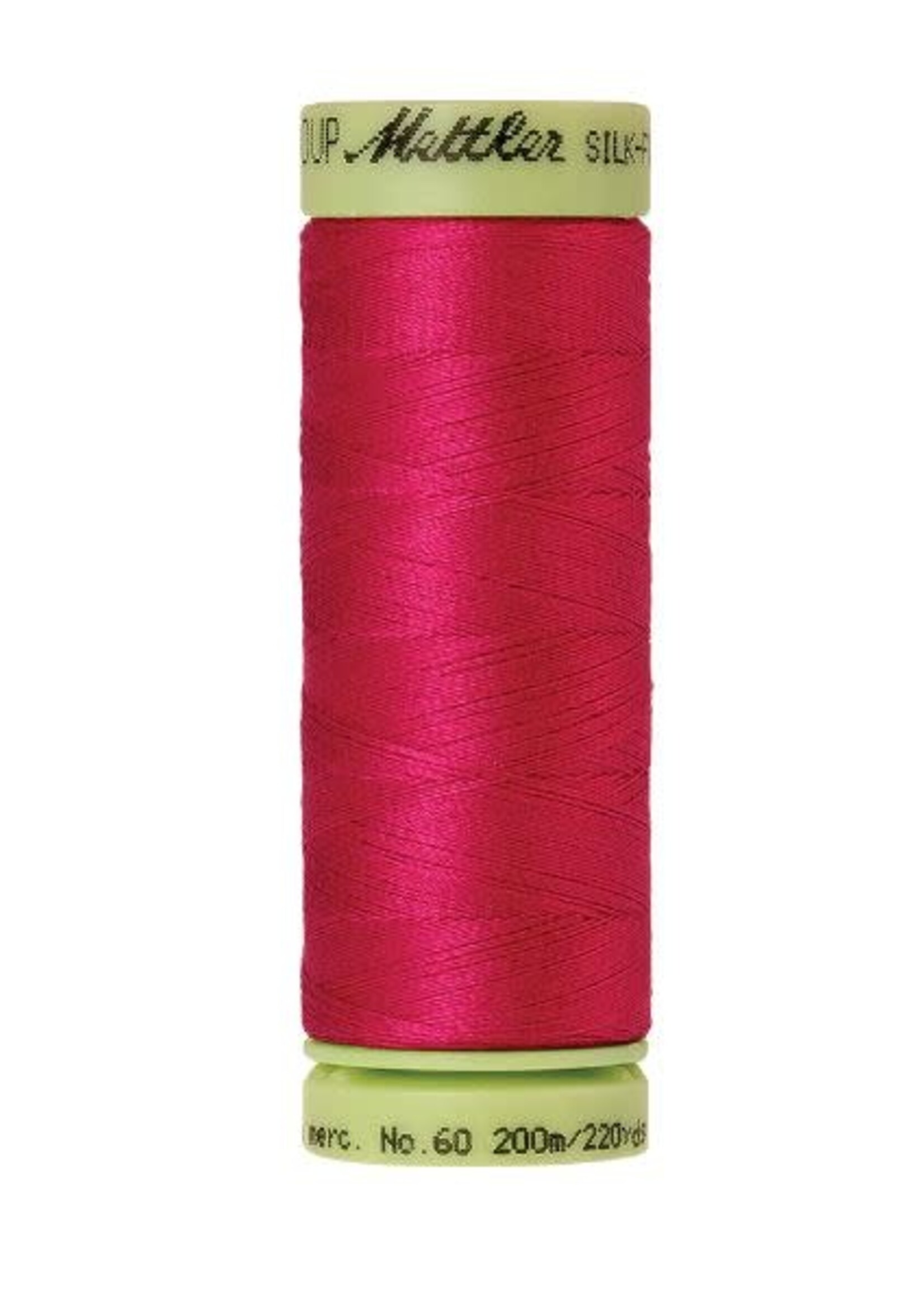 Mettler Threads Mettler Silk-Finish 60wt Solid Cotton Thread 220yd/200M #1417 Hot Pink