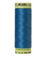 Mettler Threads Mettler Silk Finish 60wt Solid Cotton Thread 220yd/200m #0339 Mediterranian Blue