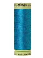 Mettler Threads Mettler Silk-Finish 60wt Solid Cotton Thread 220yd/200M #1394 Caribbean Blue