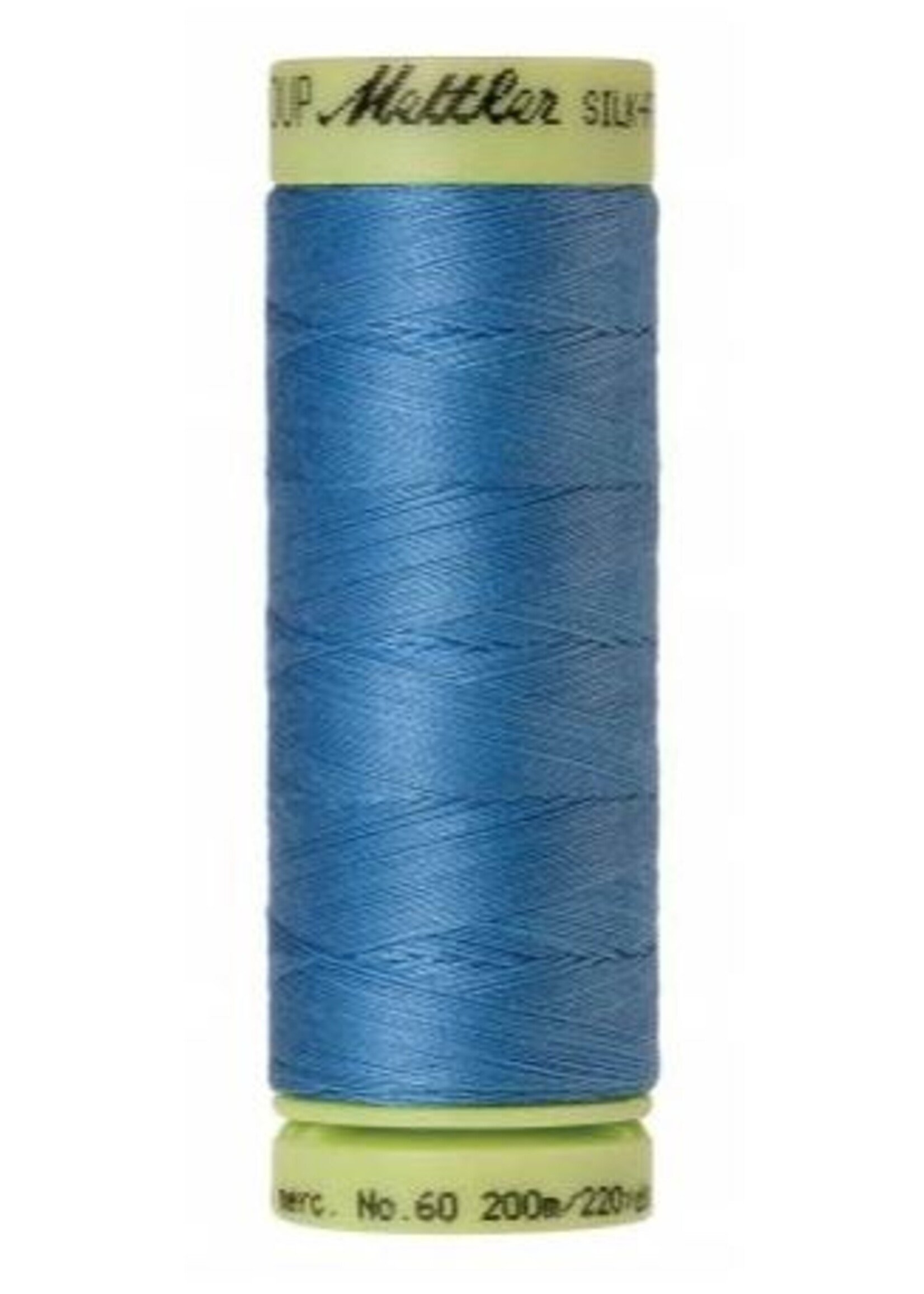 Mettler Threads Mettler Silk-Finish 60wt Solid Cotton Thread 220yd/200M #0338 Reef Blue