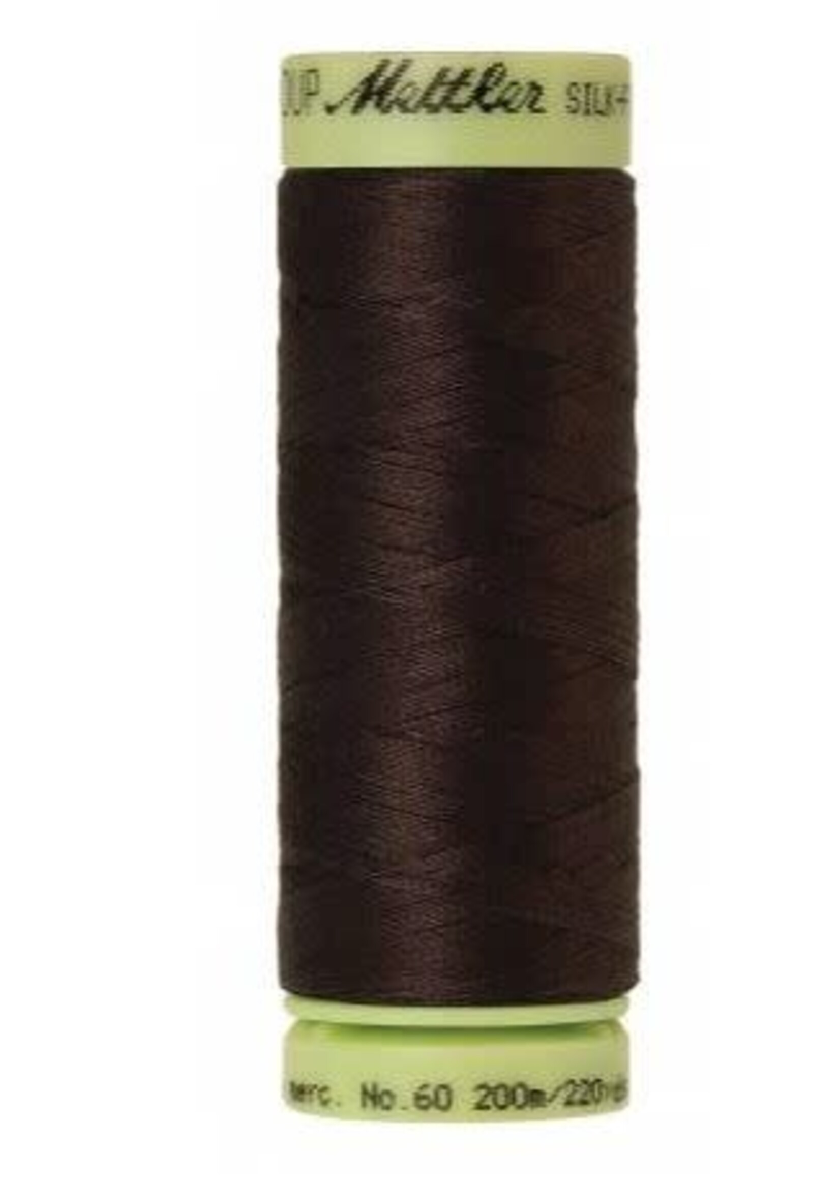 Mettler Threads Mettler Silk Finish 60wt Solid Cotton Thread 220yds/200m #1382 Black Peppercorn