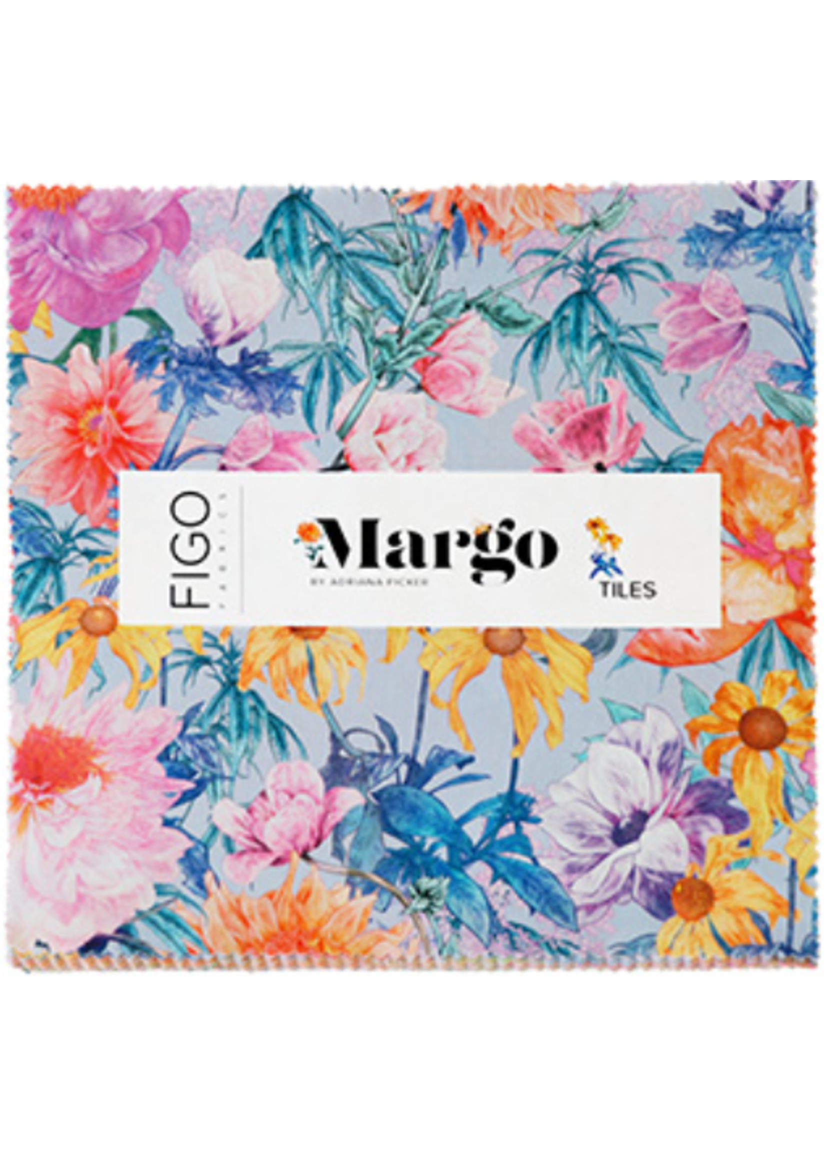 FIGO Fabrics Margo - Tiles - 10in/25.4cm Squares - Layer Cake - 42pcs