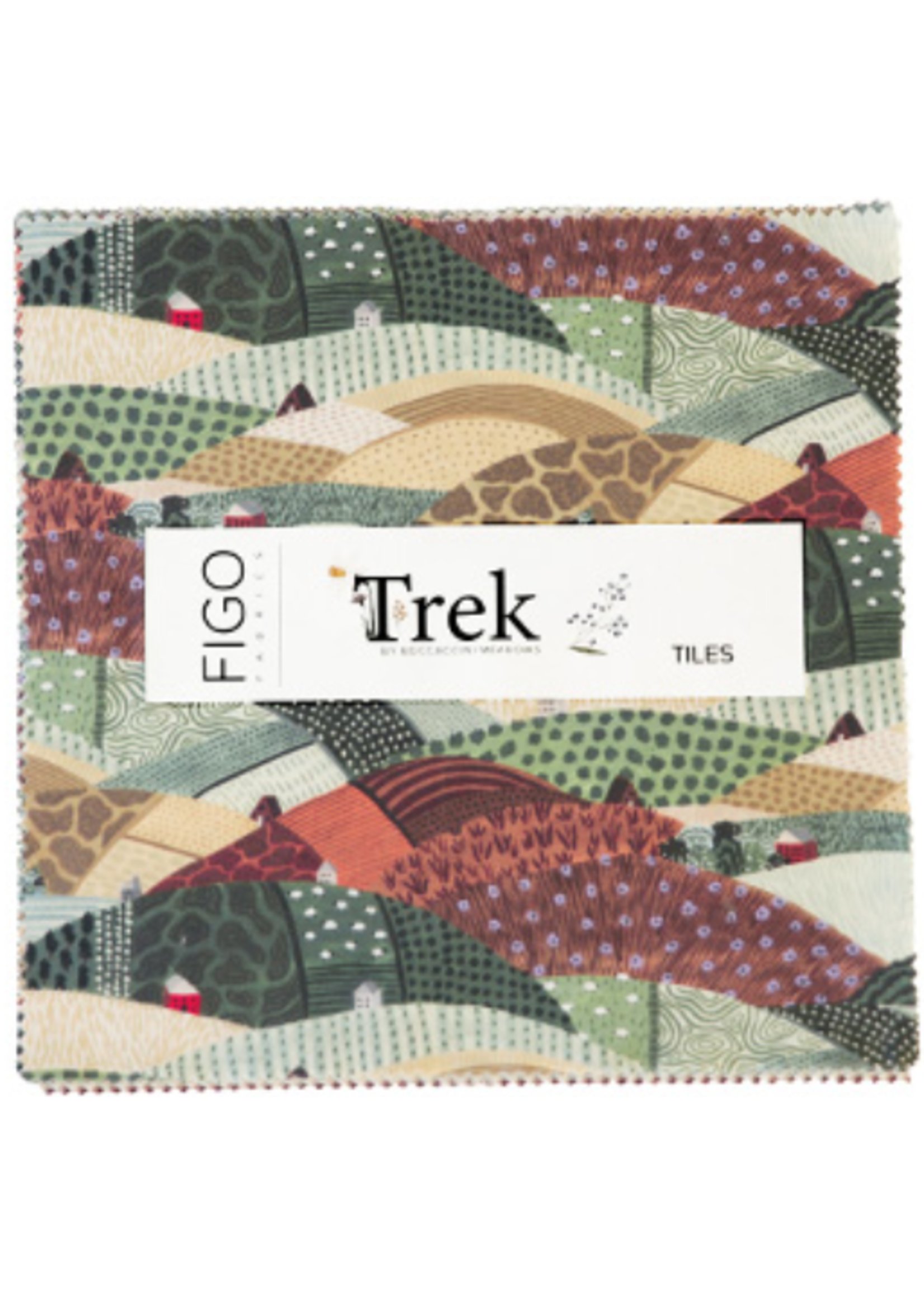 FIGO Fabrics Trek - Tiles - 10in/25.4cm Squares - Layer Cake - 42pcs