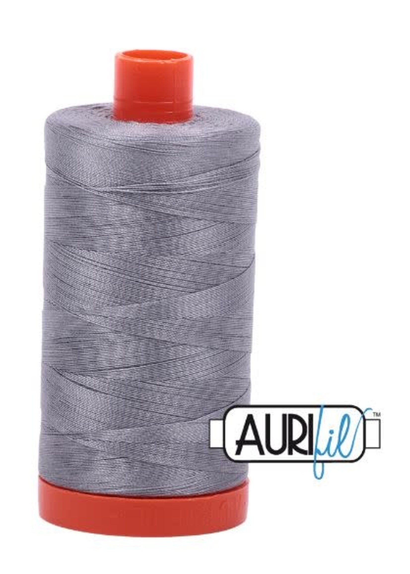 Aurifil Aurifil Mako - Cotton Thread - Solid - 50wt - 1300m/1422yds - Grey #2605