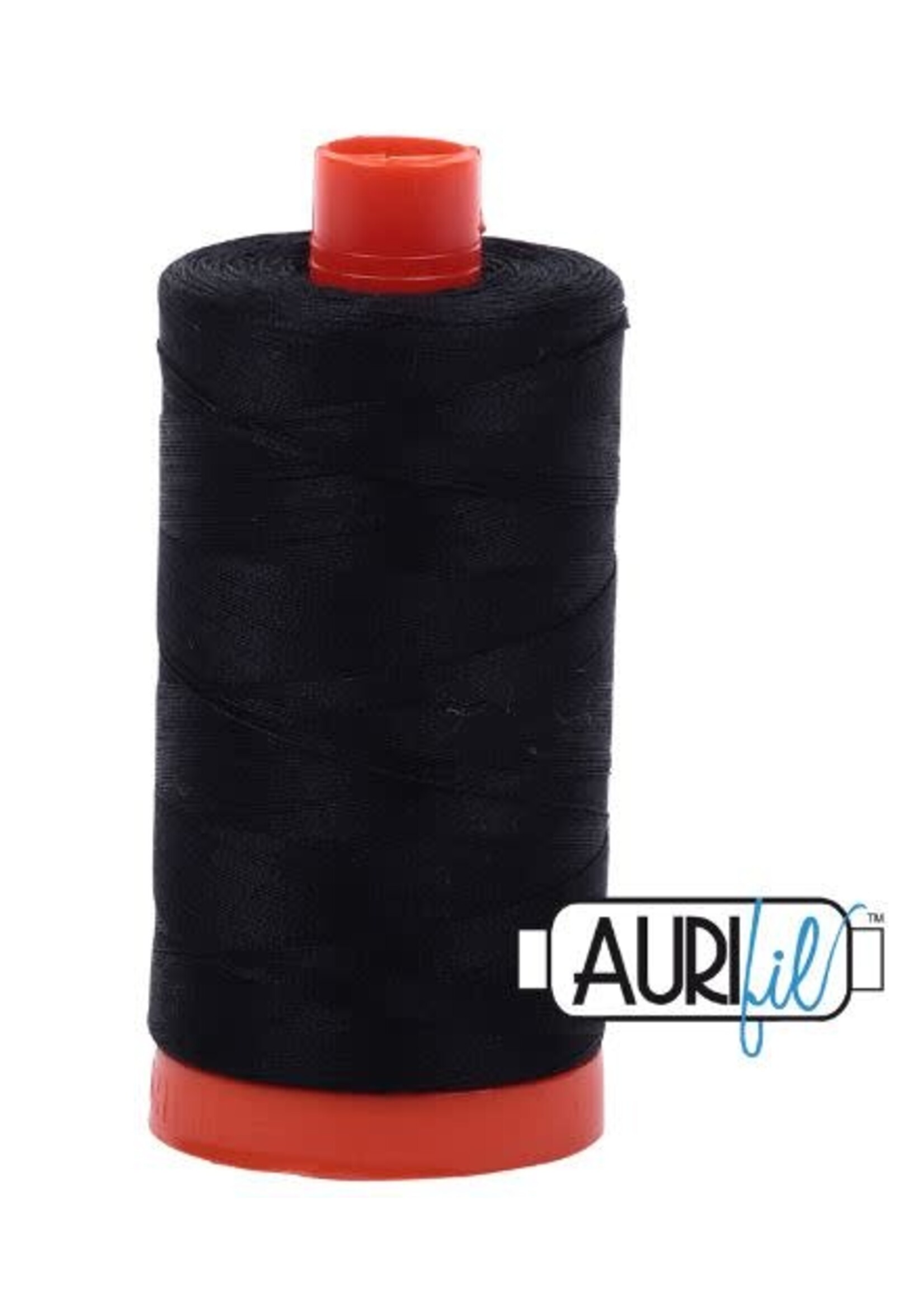 Aurifil Aurifil Mako - Cotton Thread - Solid - 50wt - 1300m/1422yds - Black #2692