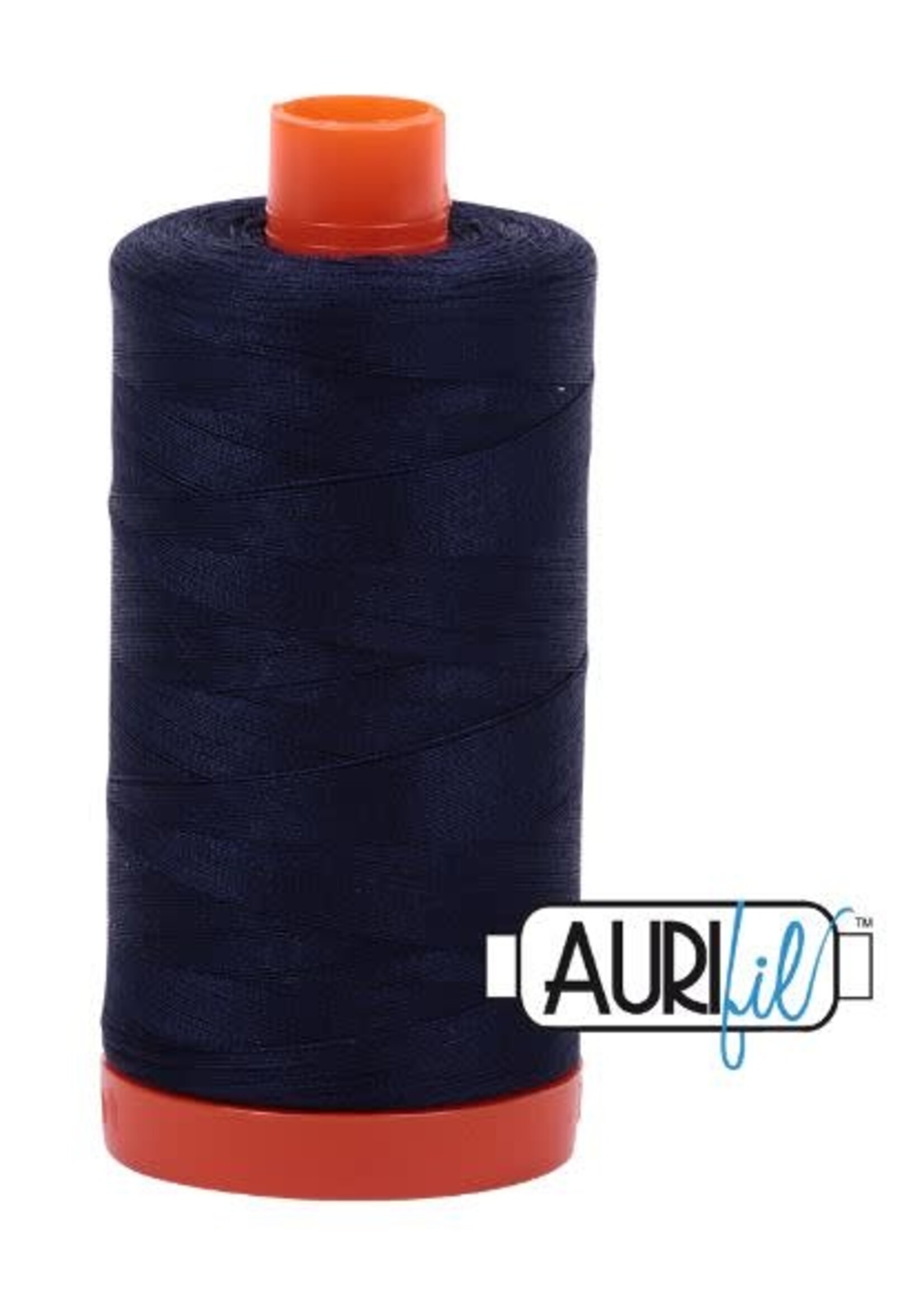 Aurifil Aurifil Mako - Cotton Thread - Solid - 50wt - 1300m/1422yds - Very Dark Navy #2785