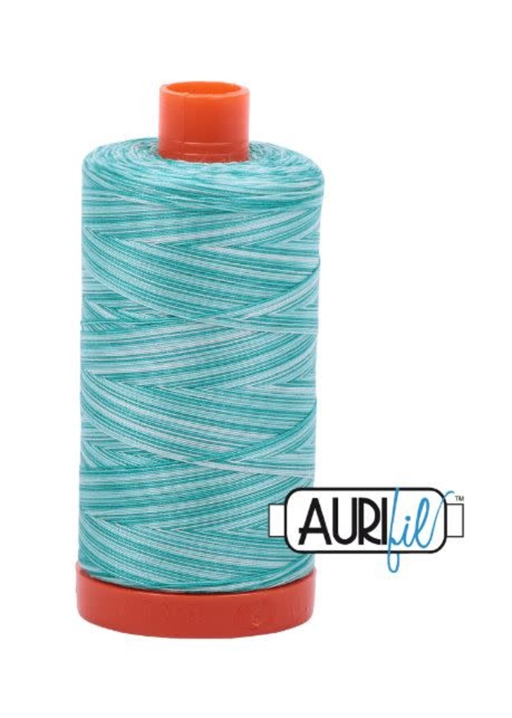 Aurifil Aurifil Mako Cotton Thread 50wt 1422yds Variegated 4654 Turquoise Foam