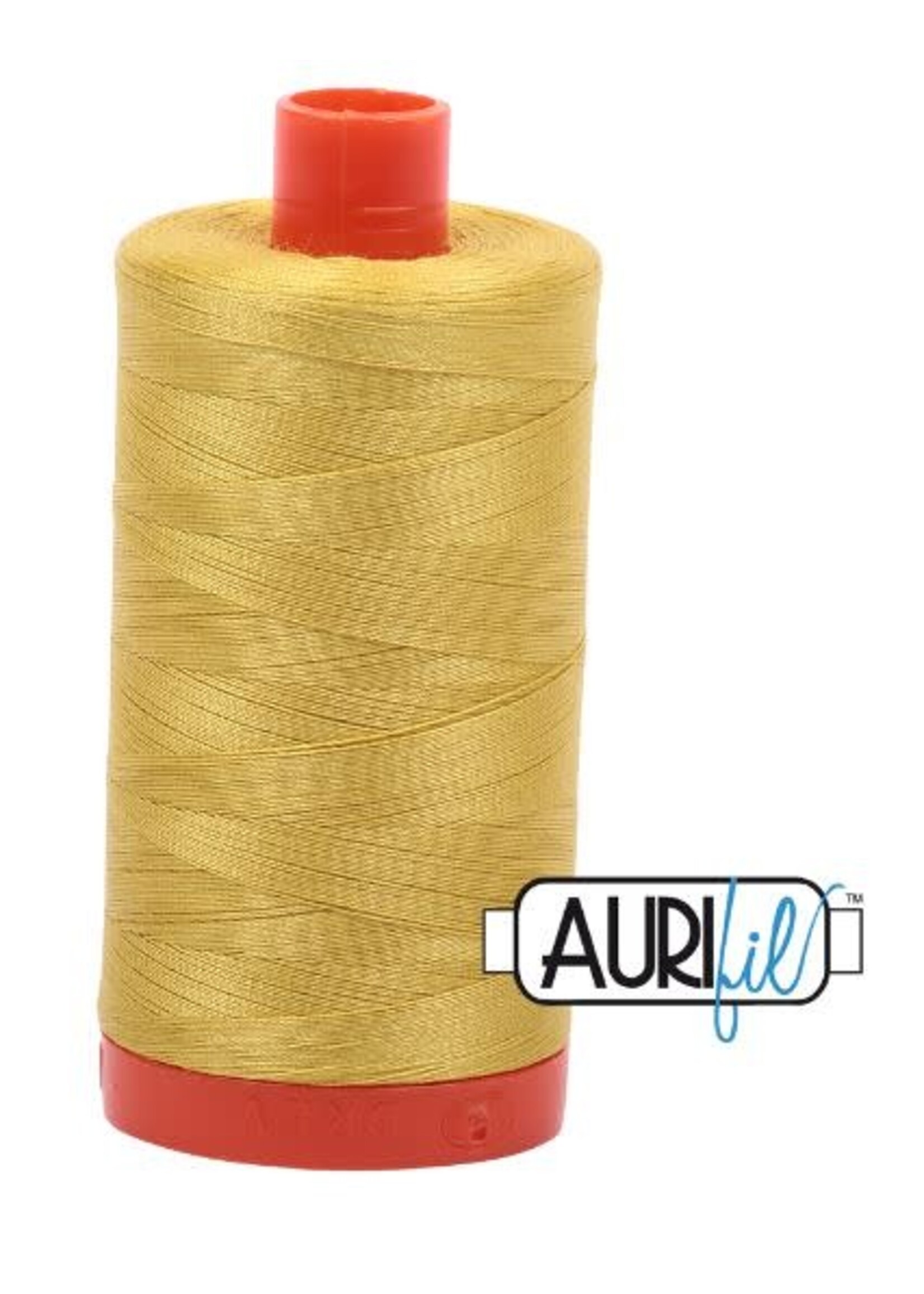 Aurifil Aurifil Mako Cotton Thread Solid 50wt 1422yds #5015 Gold Yellow