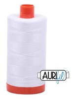 Aurifil Aurifil Mako - Cotton Thread - Solid - 50wt - 1300m/1422yds - White #2024