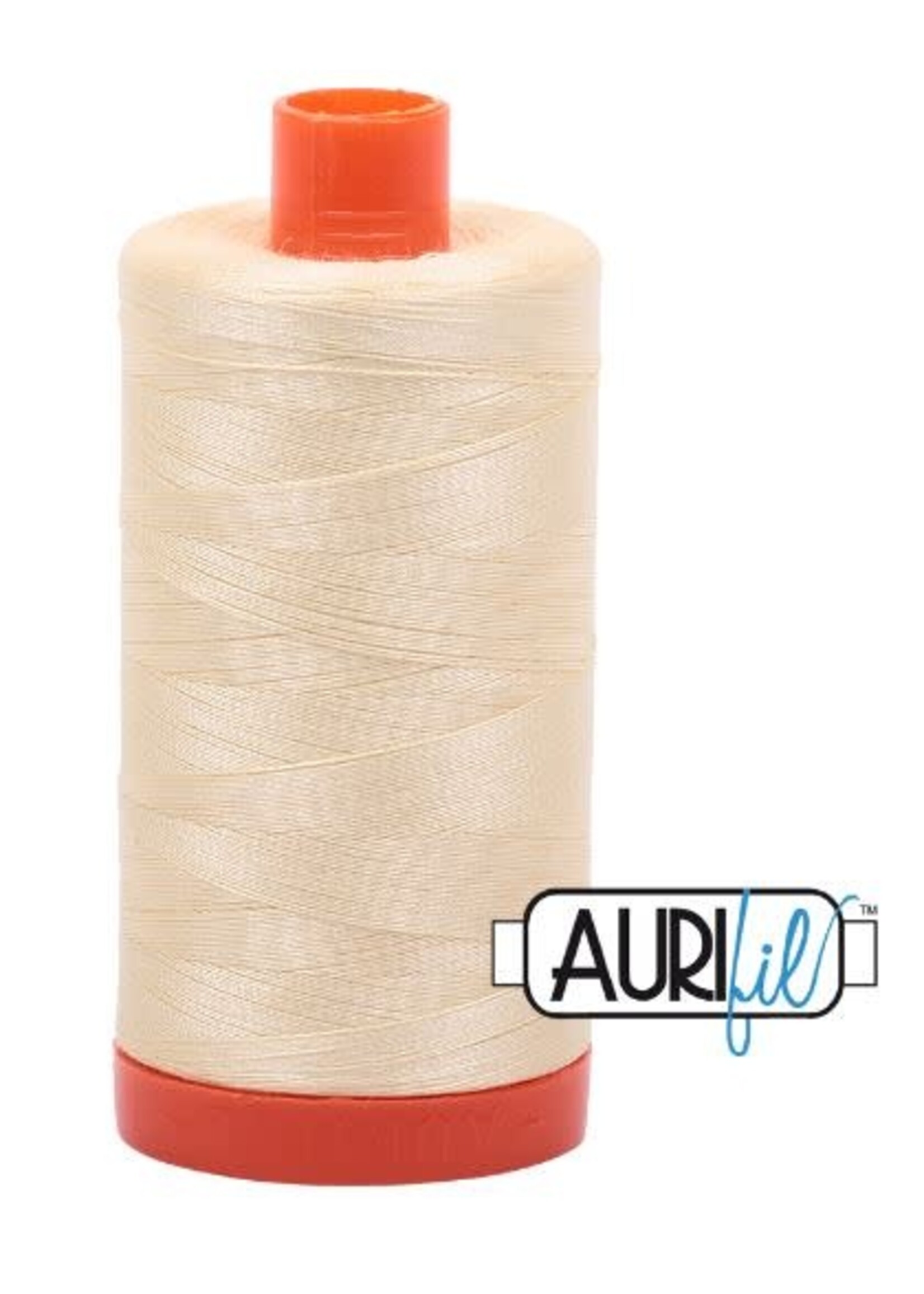 Aurifil Aurifil Mako - Cotton Thread - Solid - 50wt - 1300m/1422yds - Light Lemon #2110