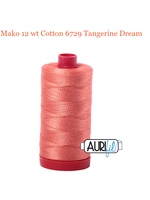 Aurifil Aurifil Mako Cotton Thread Solid 50wt 1422yds 6729 Tangerine Dream