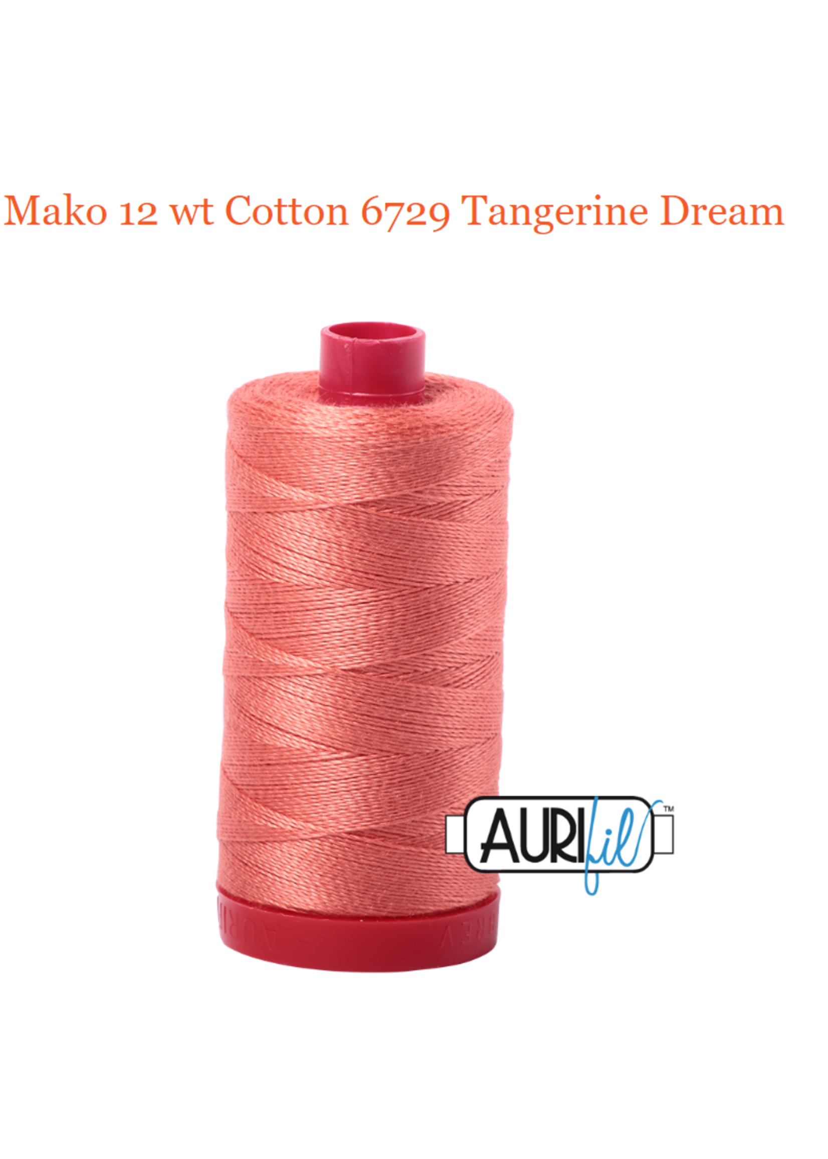 Aurifil Aurifil Mako Cotton Thread Solid 50wt 1422yds 6729 Tangerine Dream