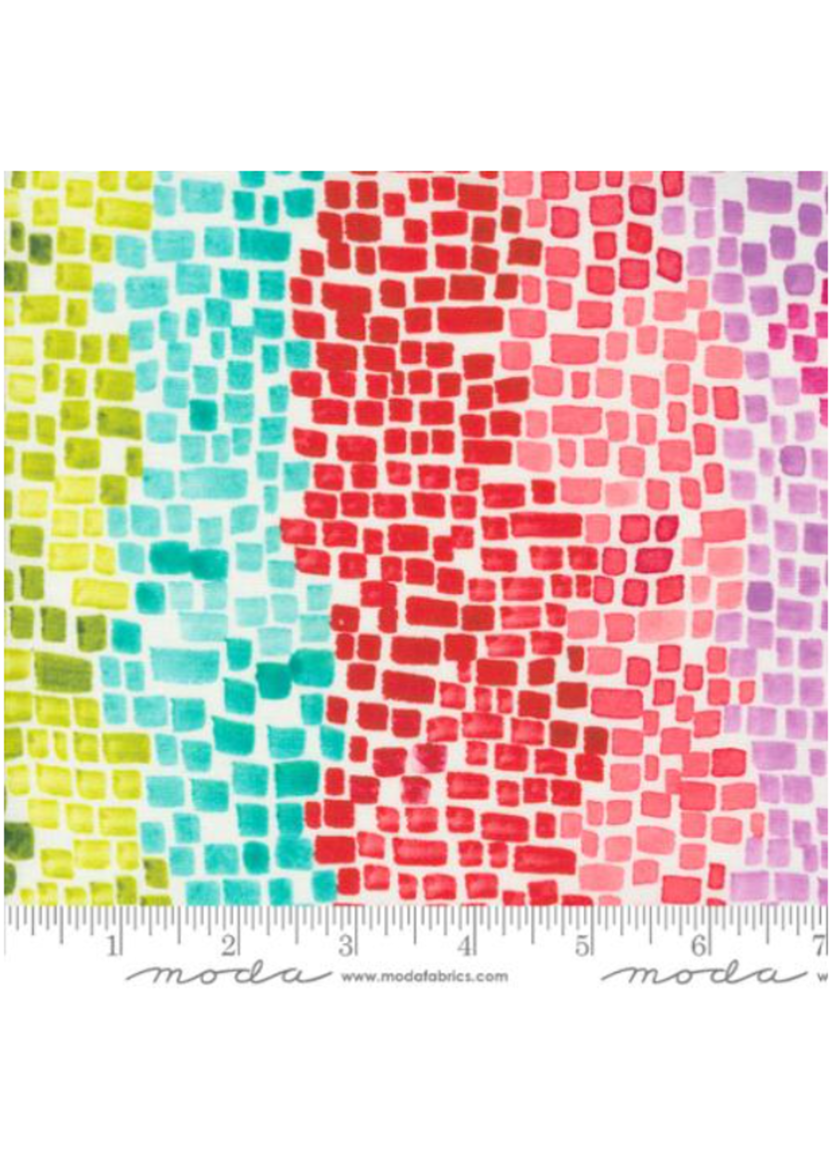 Moda Coming Up Roses - Rainbow- per half meter
