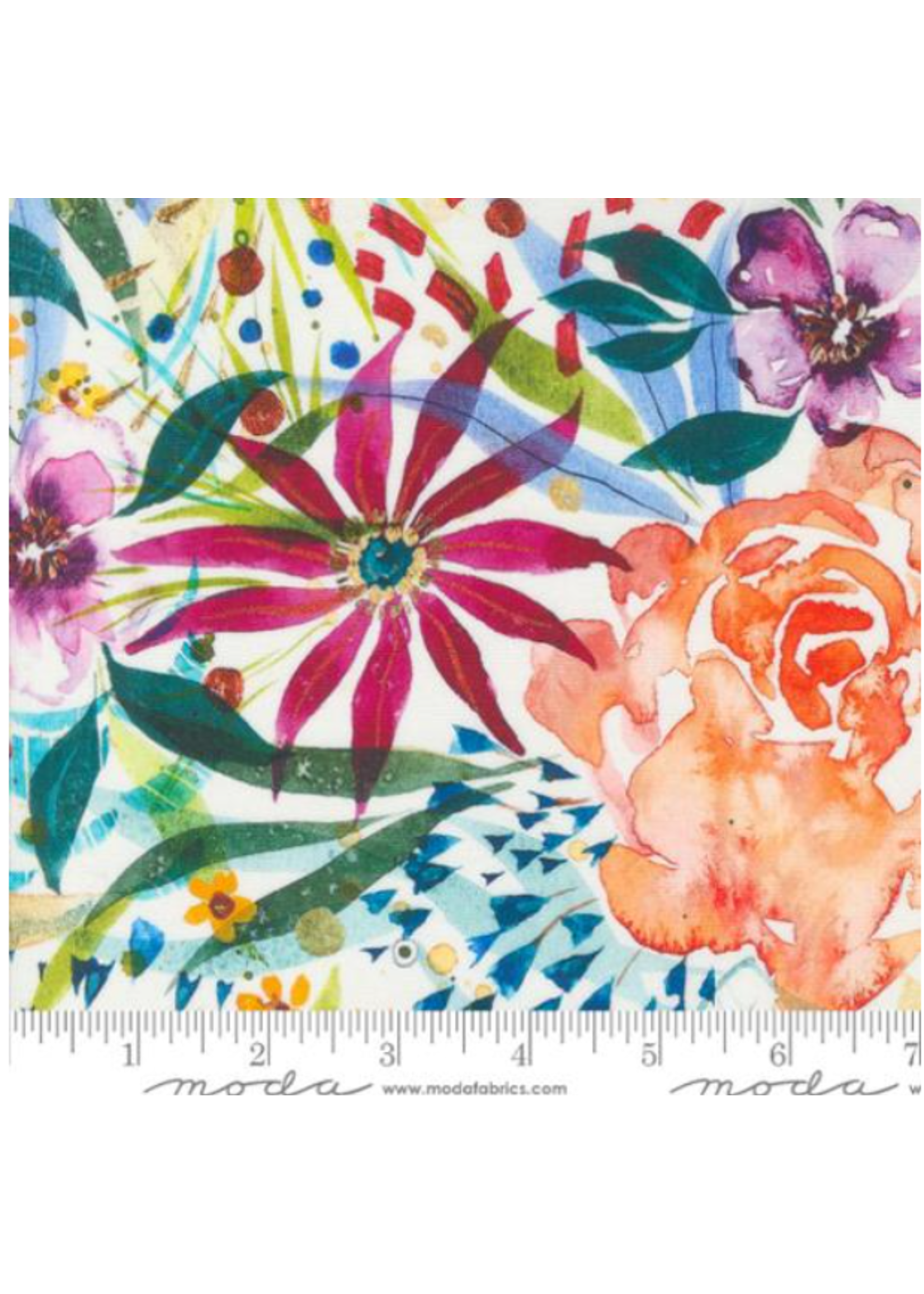 Moda Coming Up Roses -Cloud- per half meter