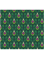 FIGO Fabrics Wild Abandon-Teal- Per 1/2 meter