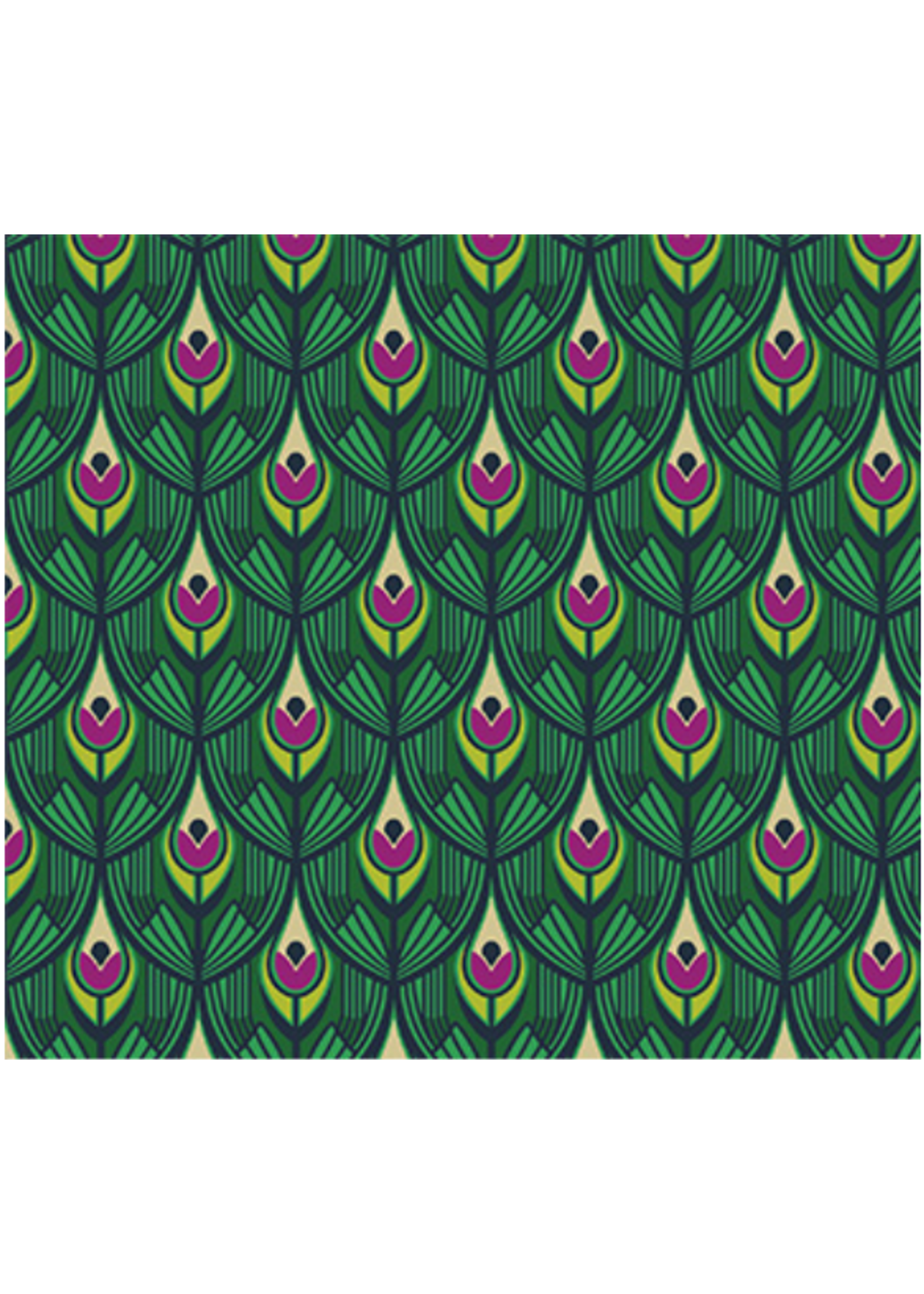 FIGO Fabrics Wild Abandon-Teal- Per 1/2 meter