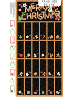 Northcott Sugar Coated Advent Calendar Panel