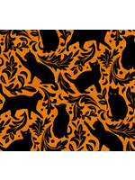 Northcott Hallow's Eve-Orange Black- Per 1/2 Meter