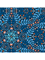 Benartex Flora & Fauna-Midnight- Sapphire    1 unit = 10 cm =4 inches