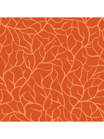 Benartex Flora & Fauna-Midnight- Orange   1 unit = 10 cm =4 inches