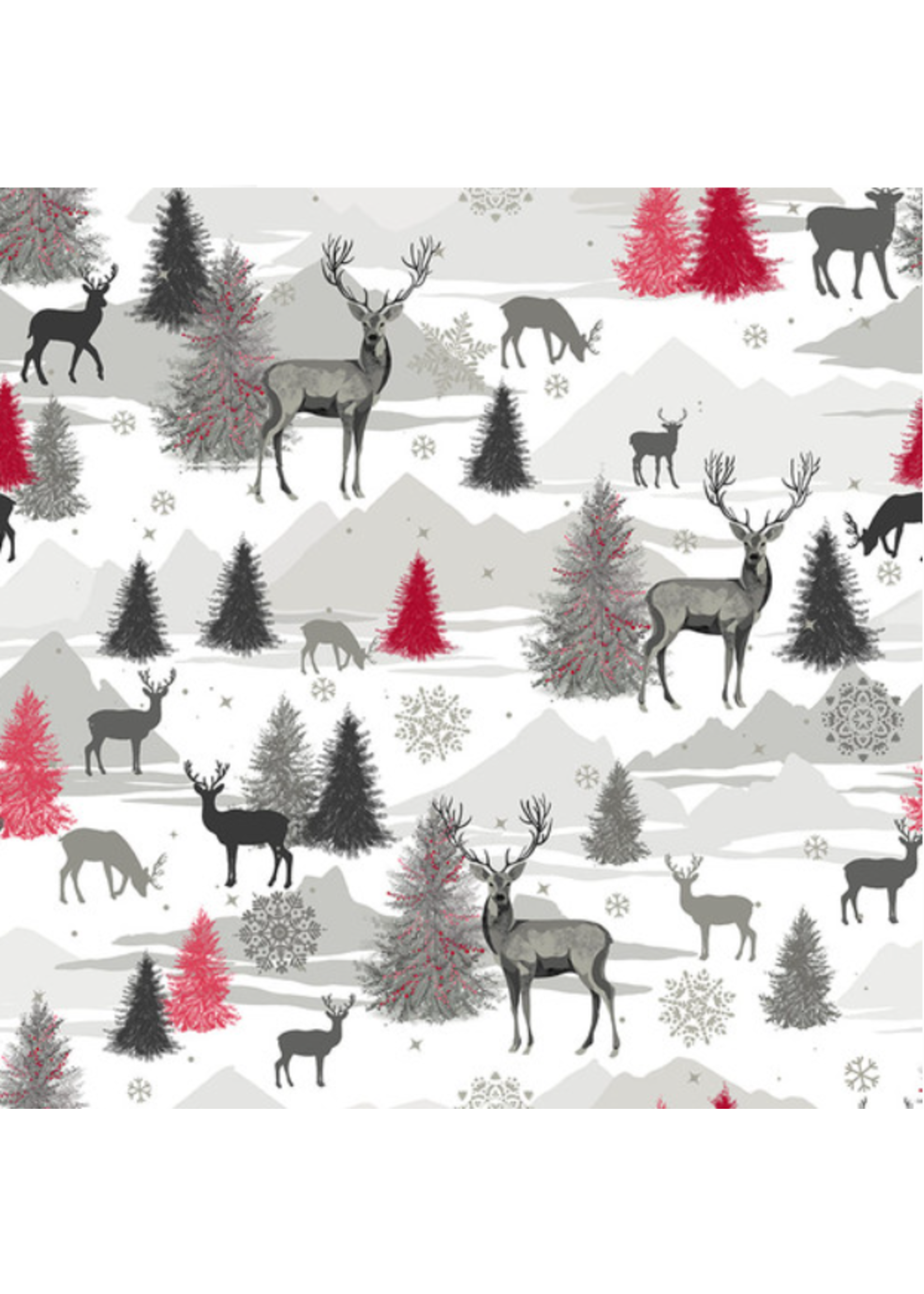 Blank Quilting Holiday Style-grey-Per 1/2 Meter