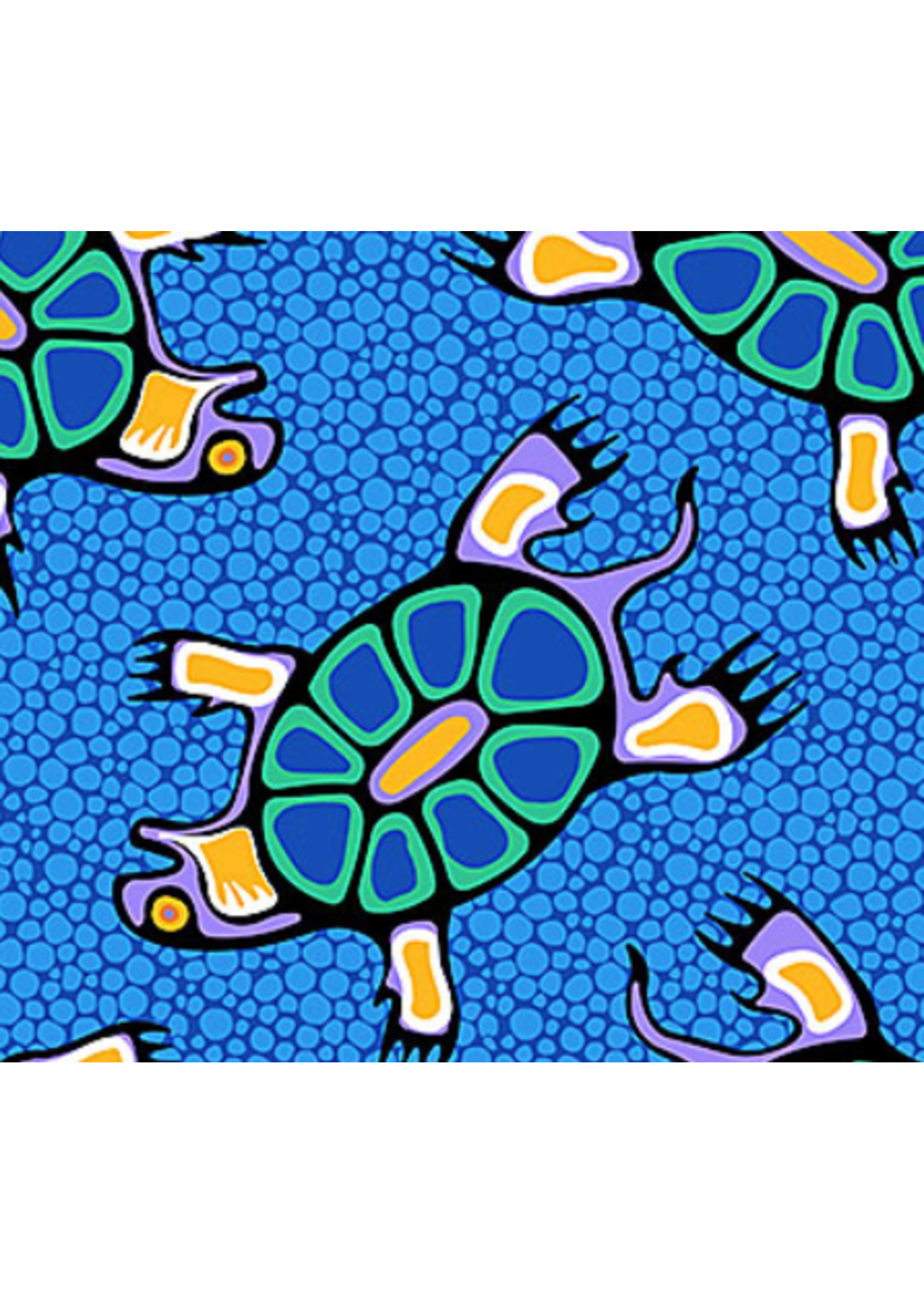 Northcott Sacred Earth by Mark Anthony Jacobson-  blue multi  1/2 Meter