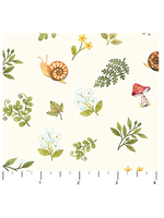 Northcott WOODLAND BABES CREAM MULTI TINY TOSS  PER 1/2 METER