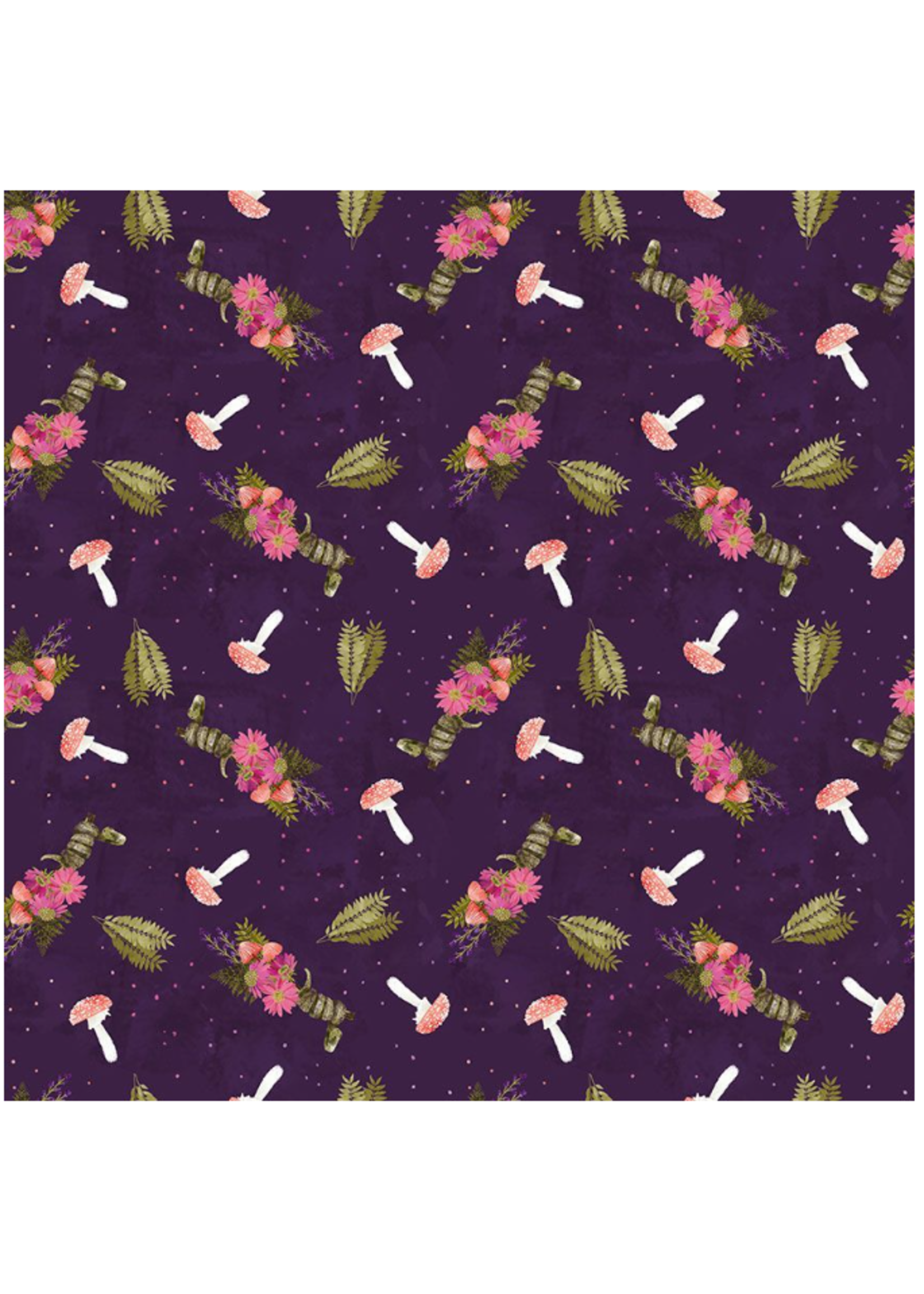 Dear Stella PHOEBE SNAKE BOUQUET PURPLE PRICED PER 1/2 METER