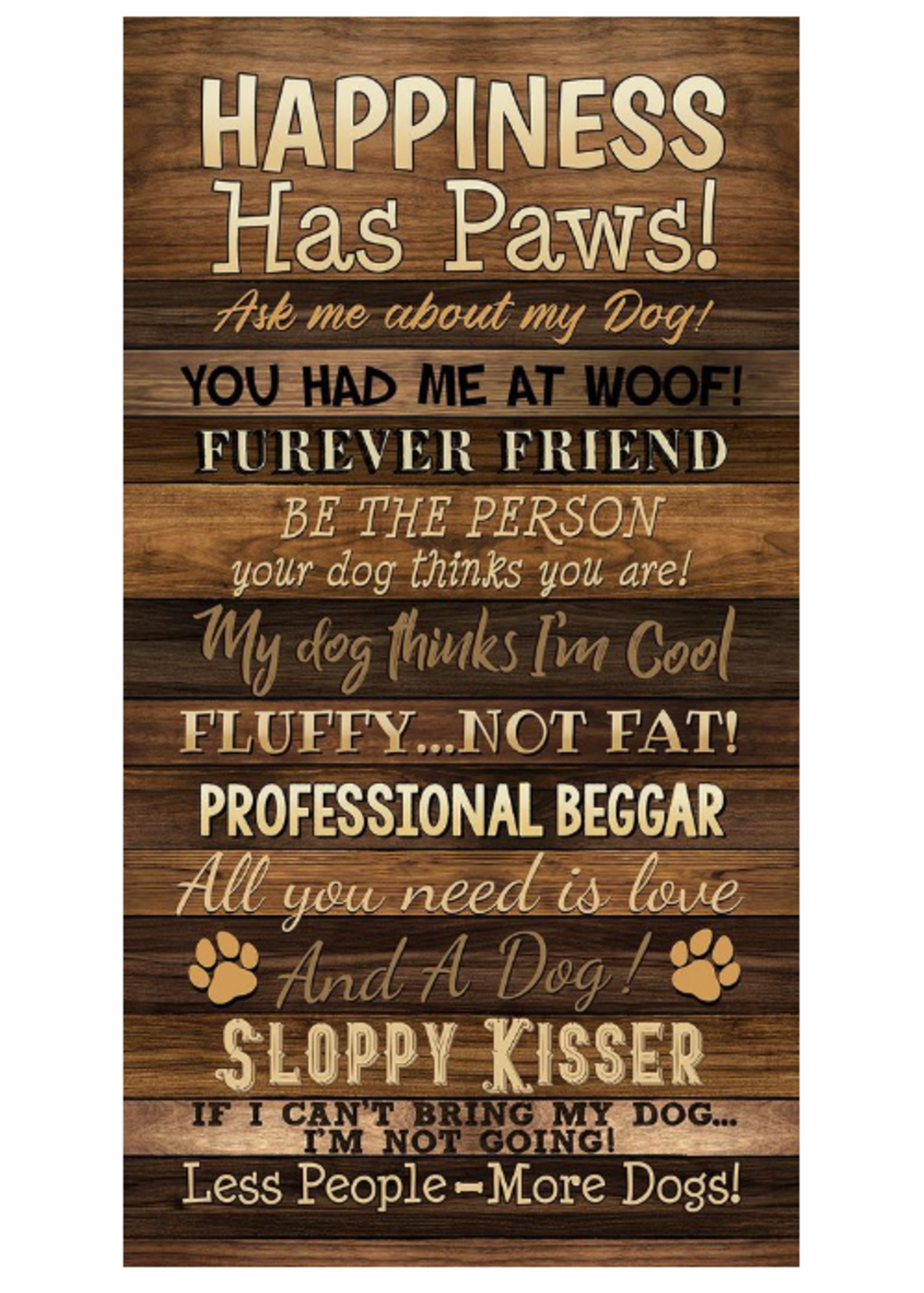 Timeless Treasures HAPPINESS HAS PAWS  PANEL