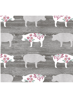 Benartex CHALK BARN PIGGY'S  PRICED BY 1/2 METER