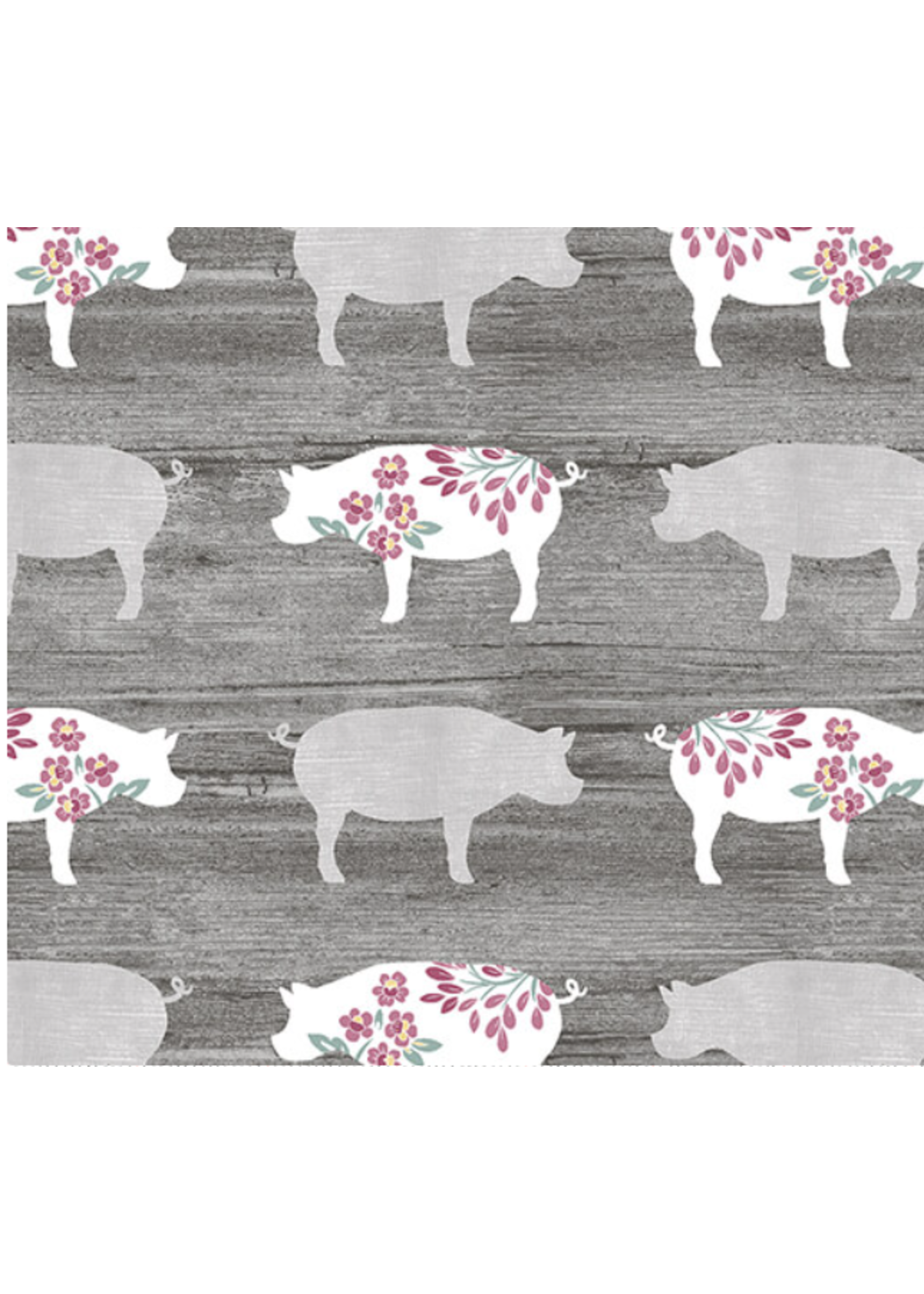 Benartex CHALK BARN PIGGY'S  PRICED BY 1/2 METER