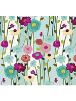 Riley Blake FRAGRANT FIELDS AQUA   PRICED PER 1/2 METER