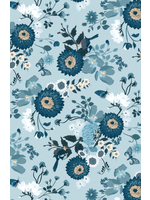 Camelot Fabrics MIDNIGHTS IN BLOOM LIGHT BLUE  PER 1/2 METER