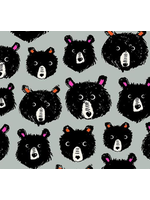 Ruby Star Society Teddy And The Bears Grey  PRICED PER 1/2 METER