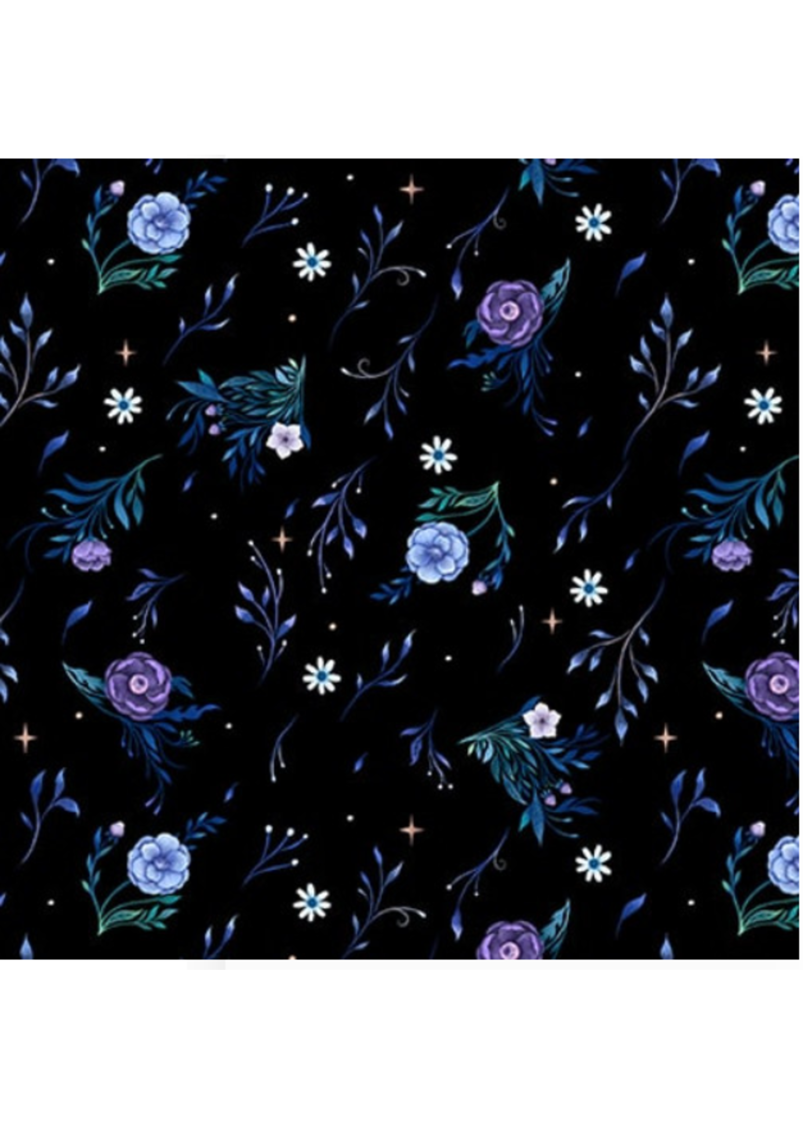 Blank Quilting JARDIN DE LUNA GLOW IN  THE DARK PER 1/2 METER