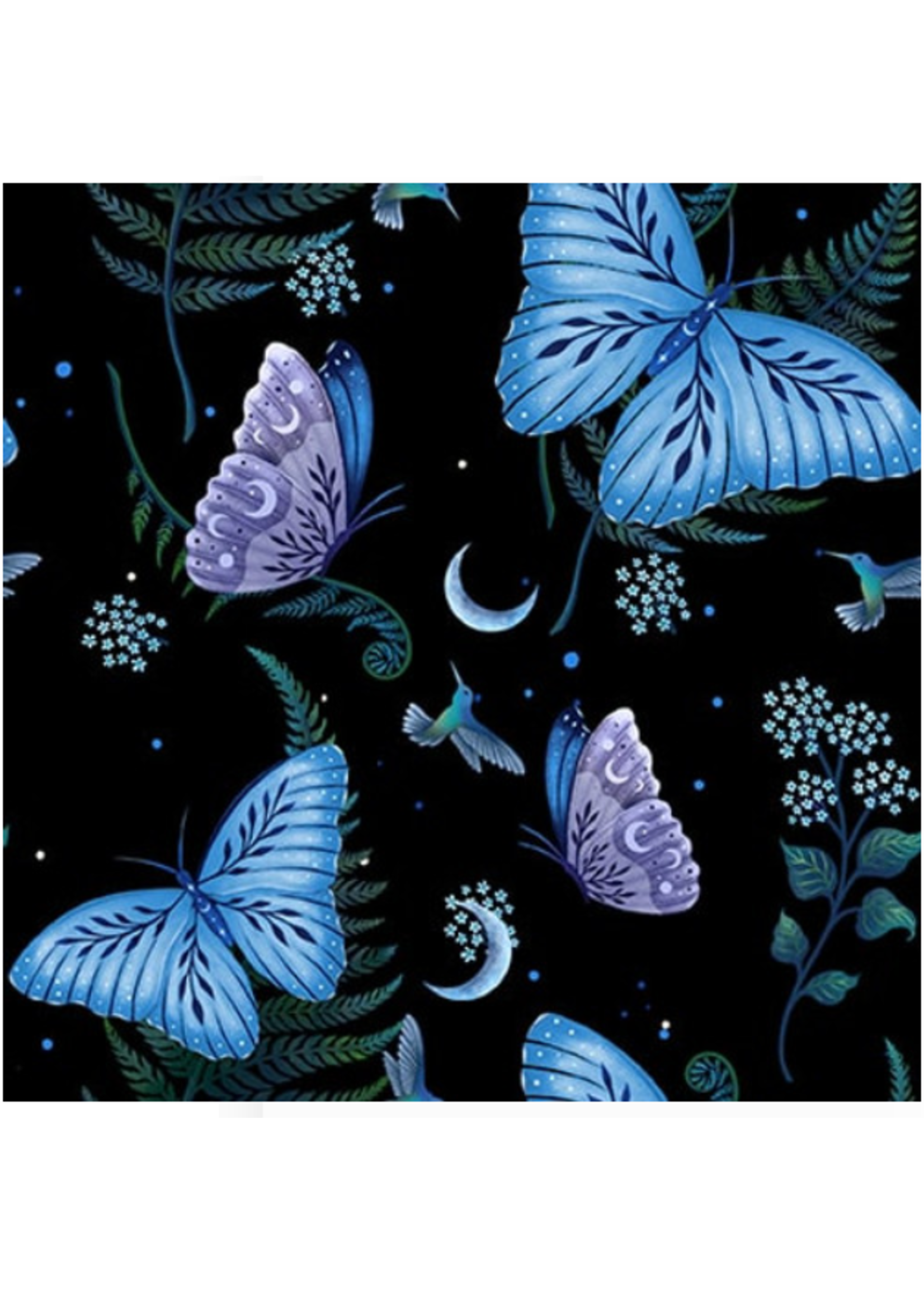 Blank Quilting JARDIN DE LUNA GLOW IN  THE DARK PER 1/2 METER