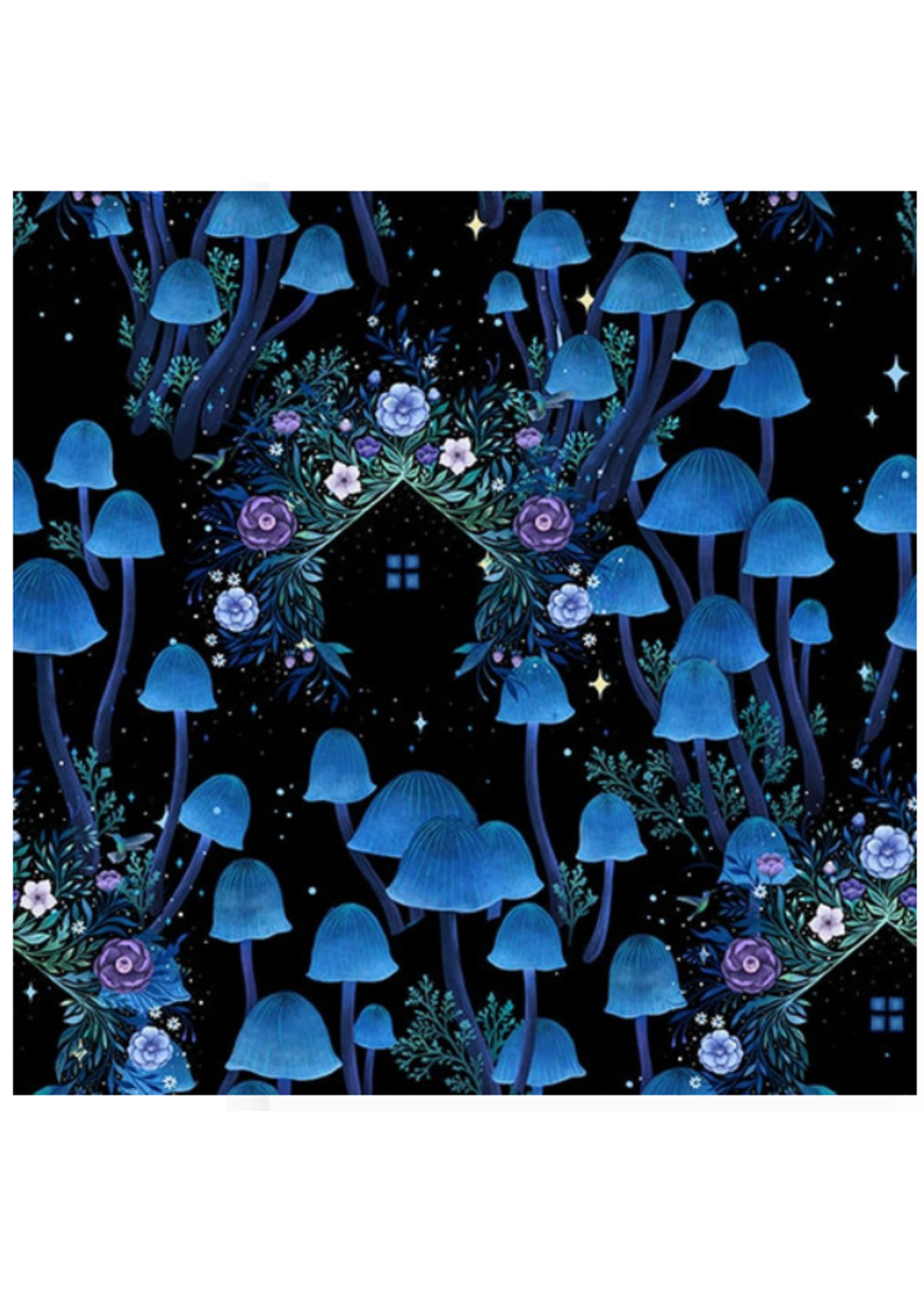 Blank Quilting JARDIN DE LUNA GLOW IN  THE DARK PER 1/2 METER