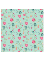 Poppie Cotton CALICO COWGIRLS  FOLRAL AND VINES   PER 1/2 METER