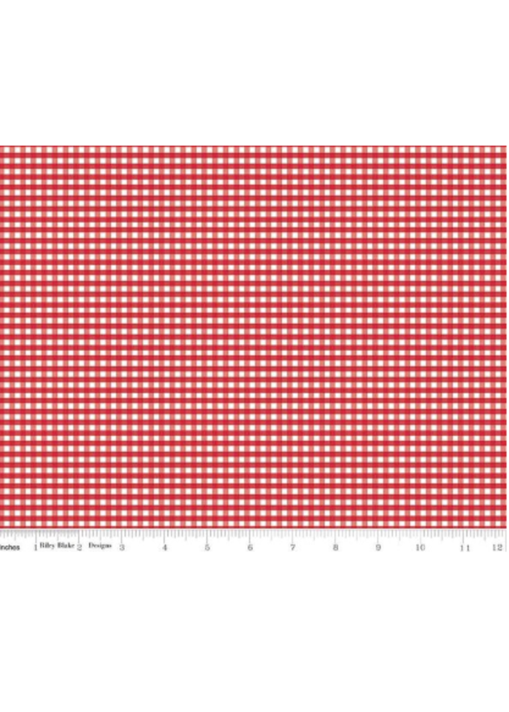 Riley Blake 1/8" Gingham Red    1 Unit=10 cm = 4 inches