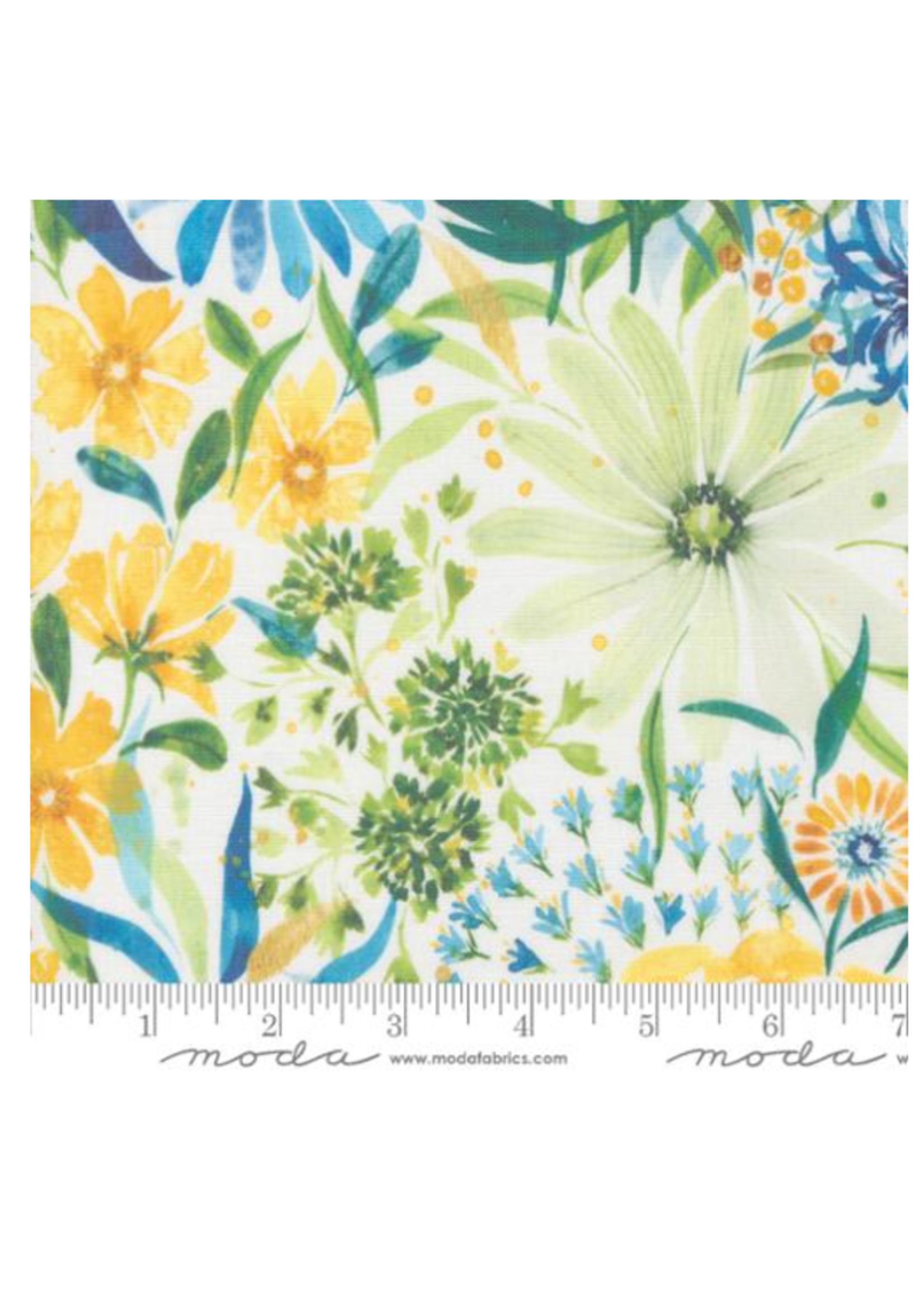 Moda Sunshine and Blue Skies Canvas  per 1/2 meter