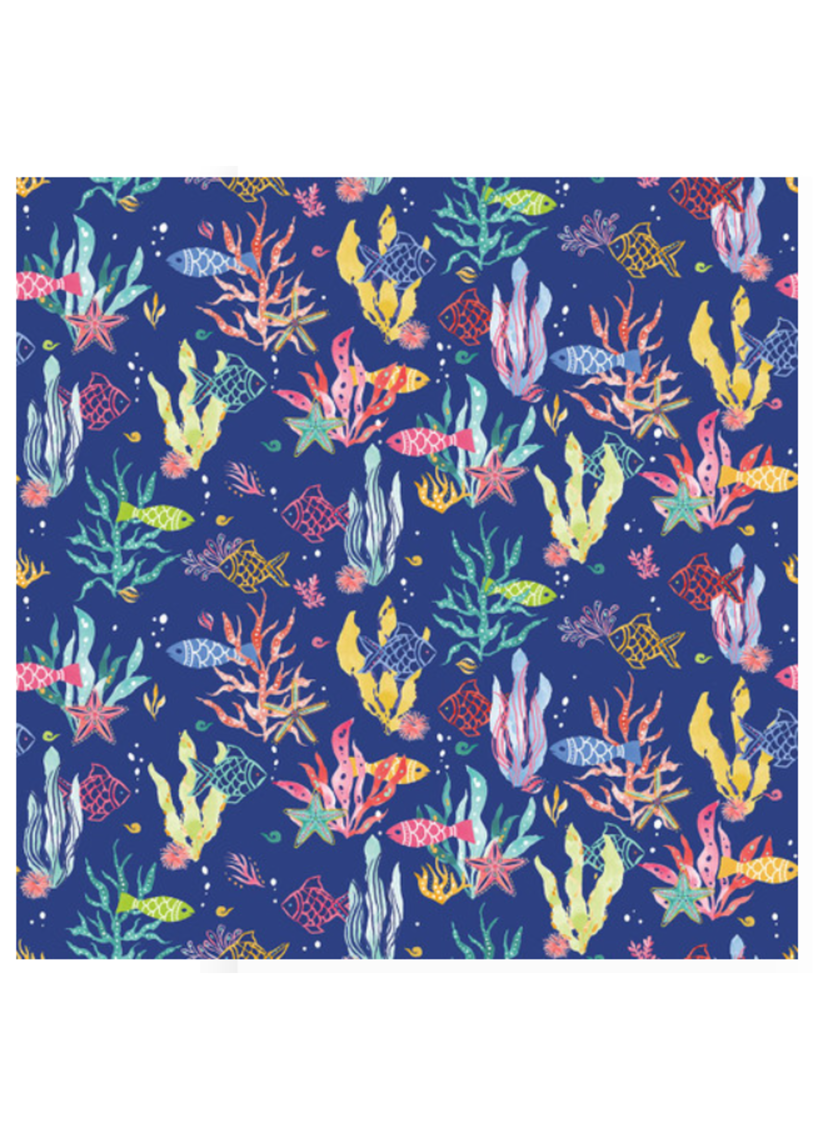 Blank Quilting Along the Coast -By Blank Dk. Blue  per 1/2